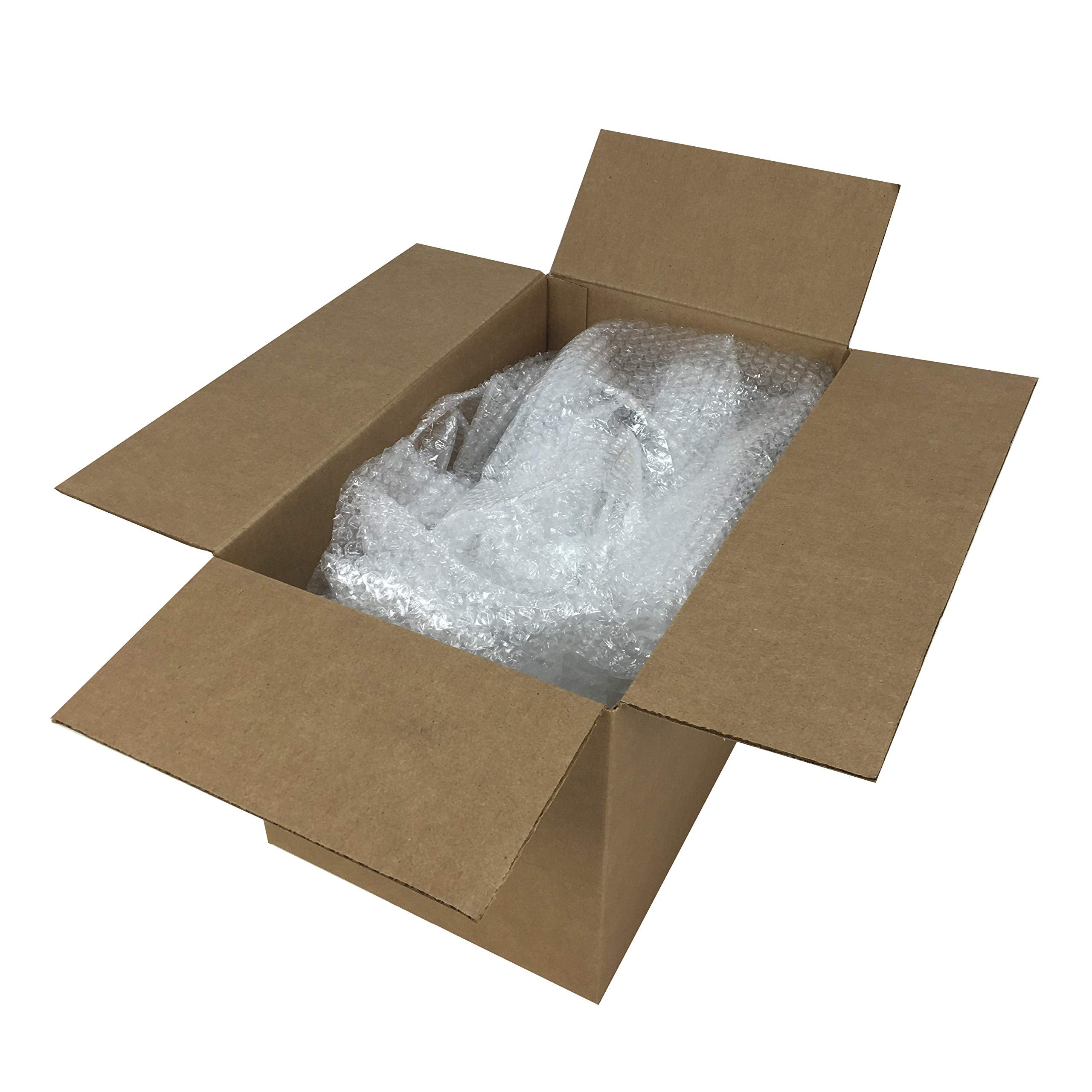 Amazon Basics Bubble Cushioning Wrap Packing Material for Fragile Items, Perforated, 12 inch x 175 ft Long Roll, Small 3/16", Clear