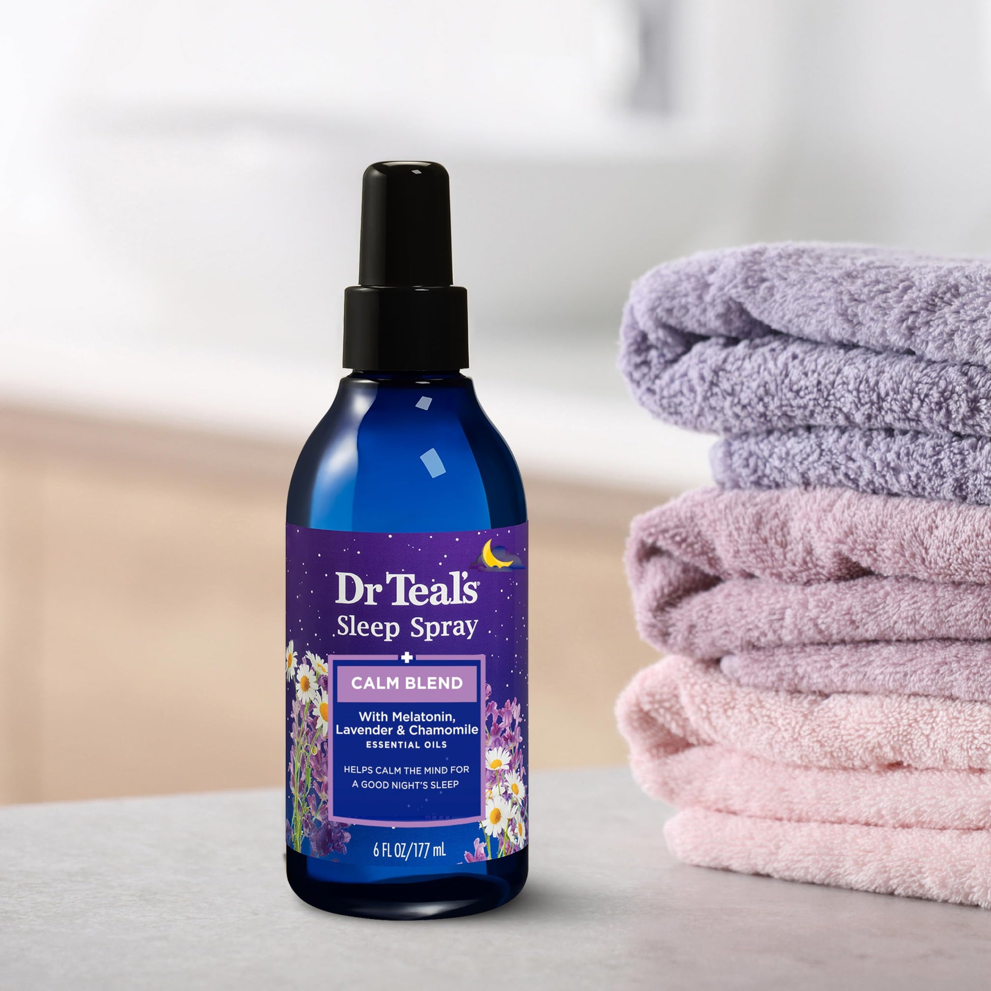 Dr Teal's Sleep Spray with Melatonin & Essential Oil Blend, 6 fl oz (Pack of 3)
