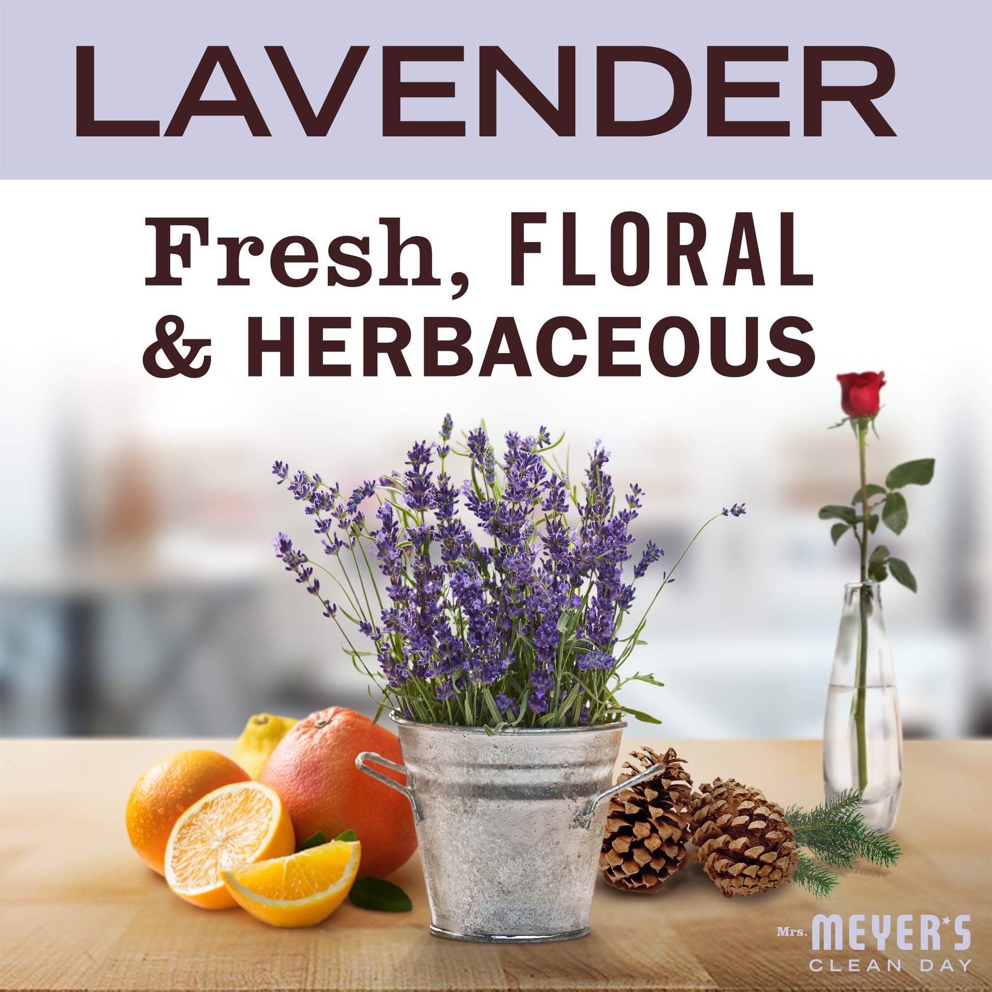 MRS. MEYER'S CLEAN DAY Liquid Hand Soap Refill, Cruelty Free and Biodegradable Formula, Lavender Scent, 33 Fl Oz (Pack of 1)