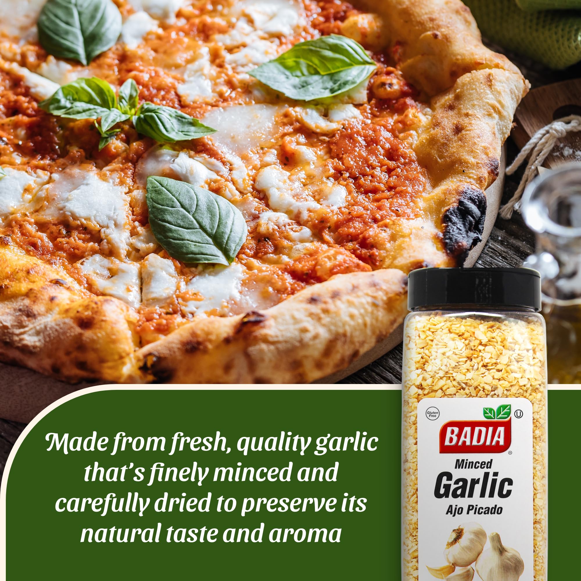 Badia Garlic Minced, 1.5 Pound - All-Natural, Non-GMO, Dehydrated Garlic Seasoning
