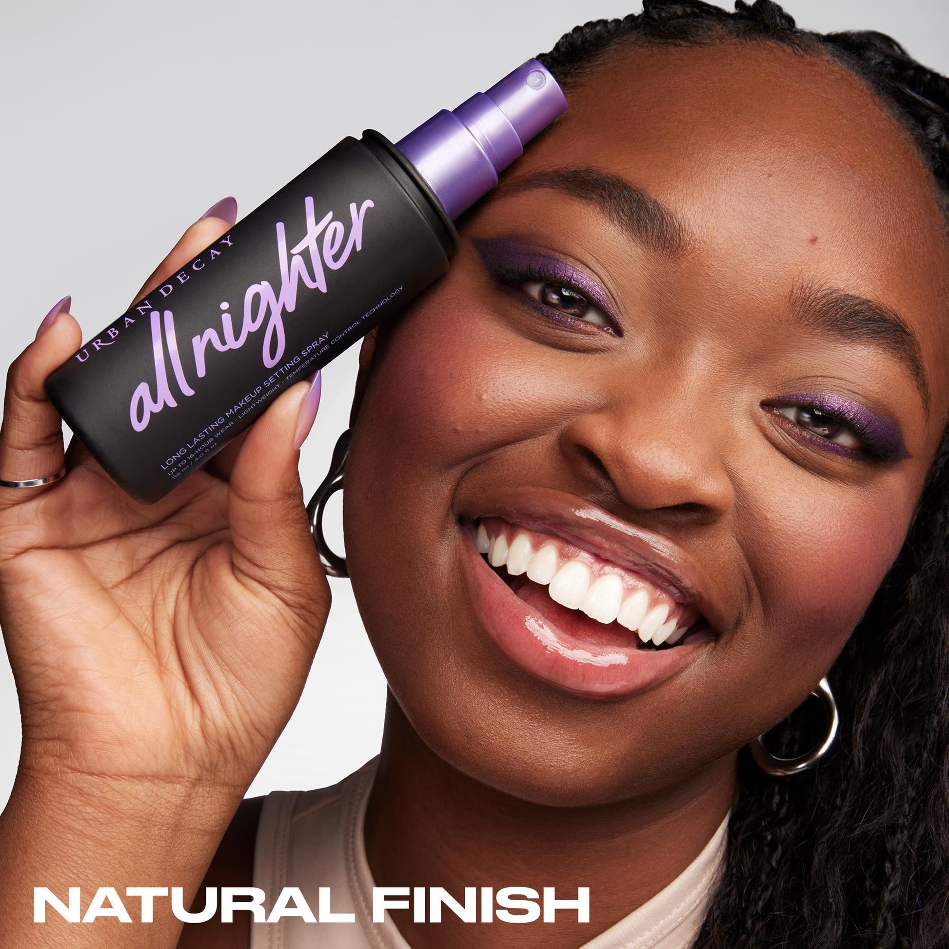 Urban Decay All Nighter Waterproof Makeup Setting Spray (Full Size) - Natural Finish, Smudge-Proof, Transfer-Resistant, Up to 16HR Wear, Cools Skin Temperature, Fine Mist, Controls Shine - 4 Fl Oz