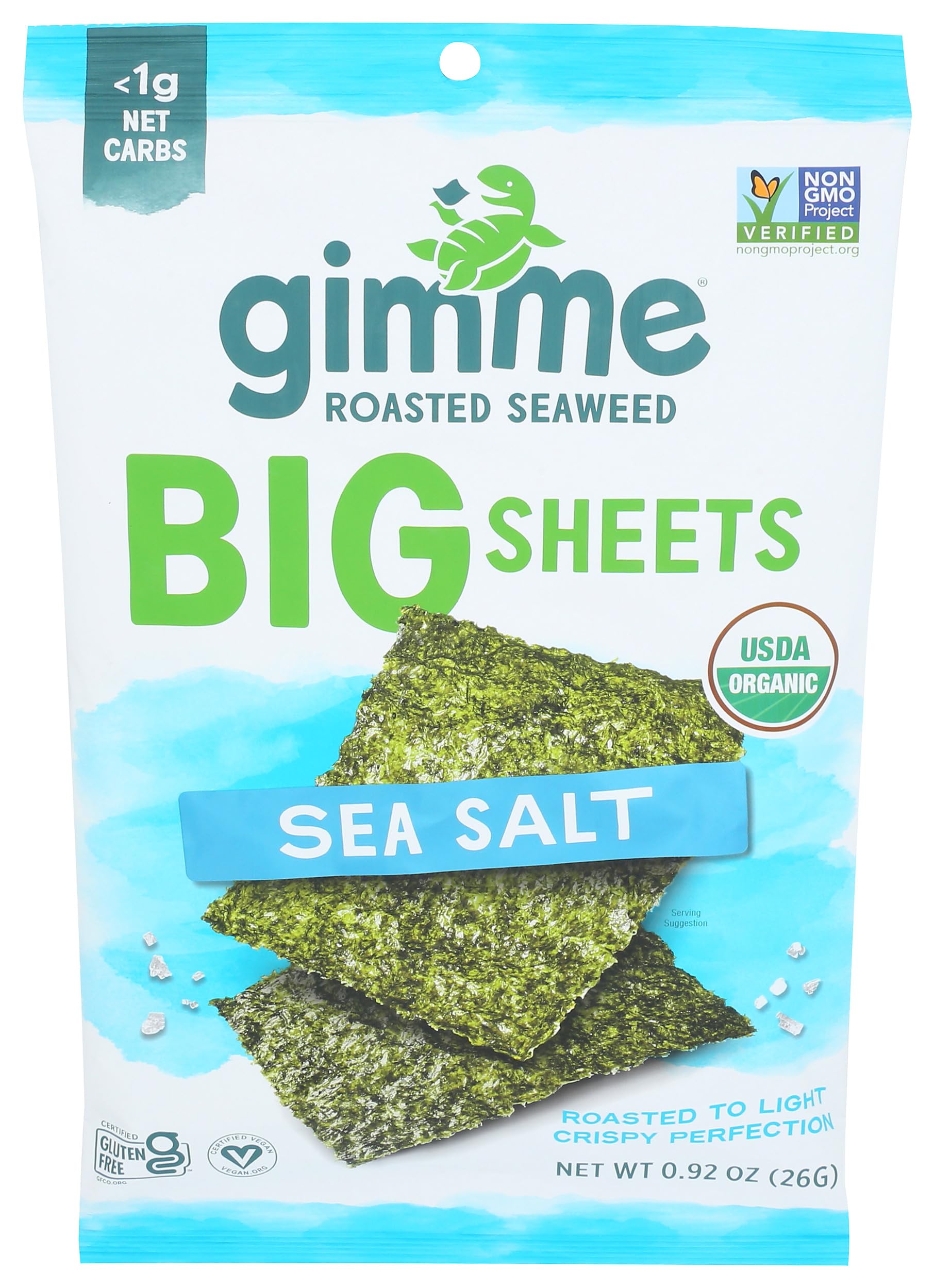 GIMME Organic Wrap N' Roll Geröstete Seetangblätter, 26 g