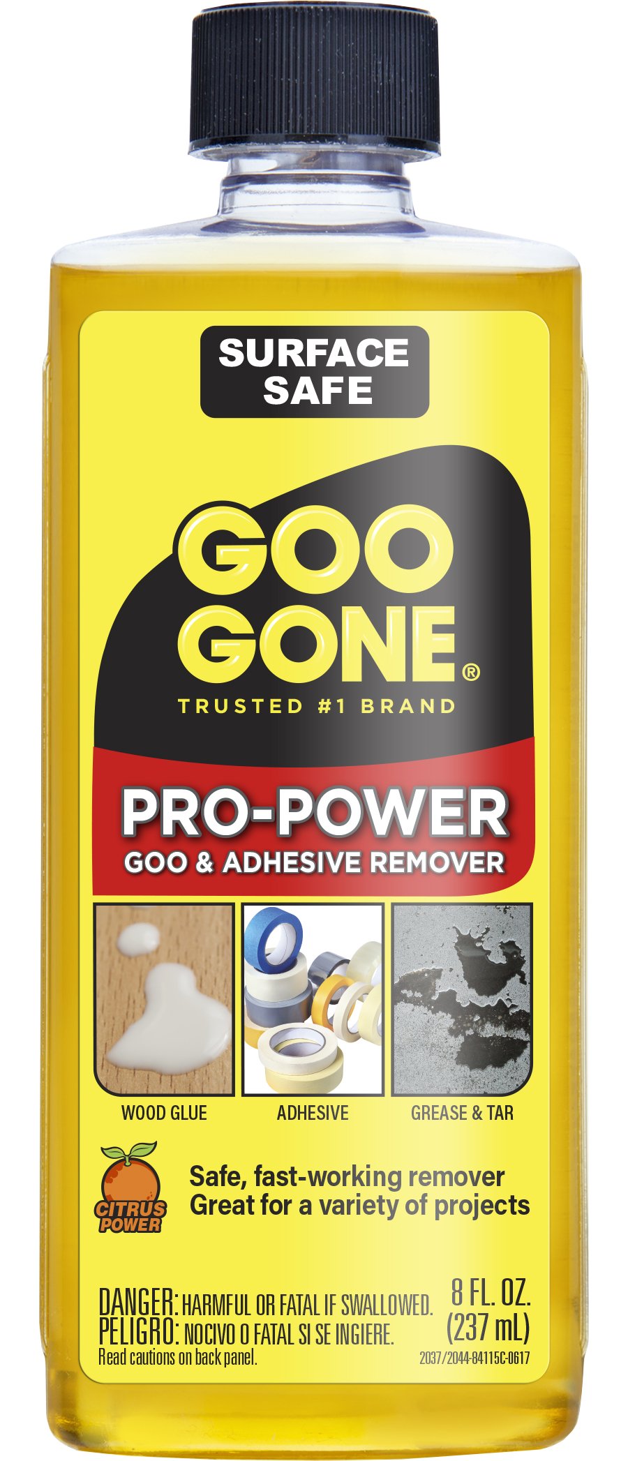 Goo Gone Pro Power Klebstoffentferner - 237 ml - Für Silikon, Dichtmasse, Bauklebstoff, Teer, Klebstoff, Fett, Kaugummi, Aufkleber