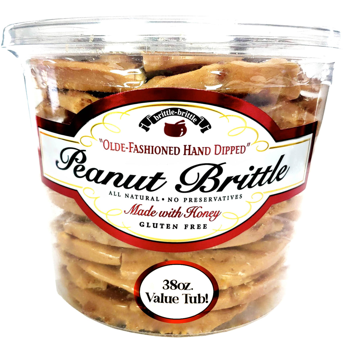 brittle-brittle Erdnuss-Krokant-Bonbon, handgemachtes altmodisches Erdnuss-Krokant mit Honig, komplett natürlich, glutenfrei, perfekter Snack oder Geschenk, 38 oz
