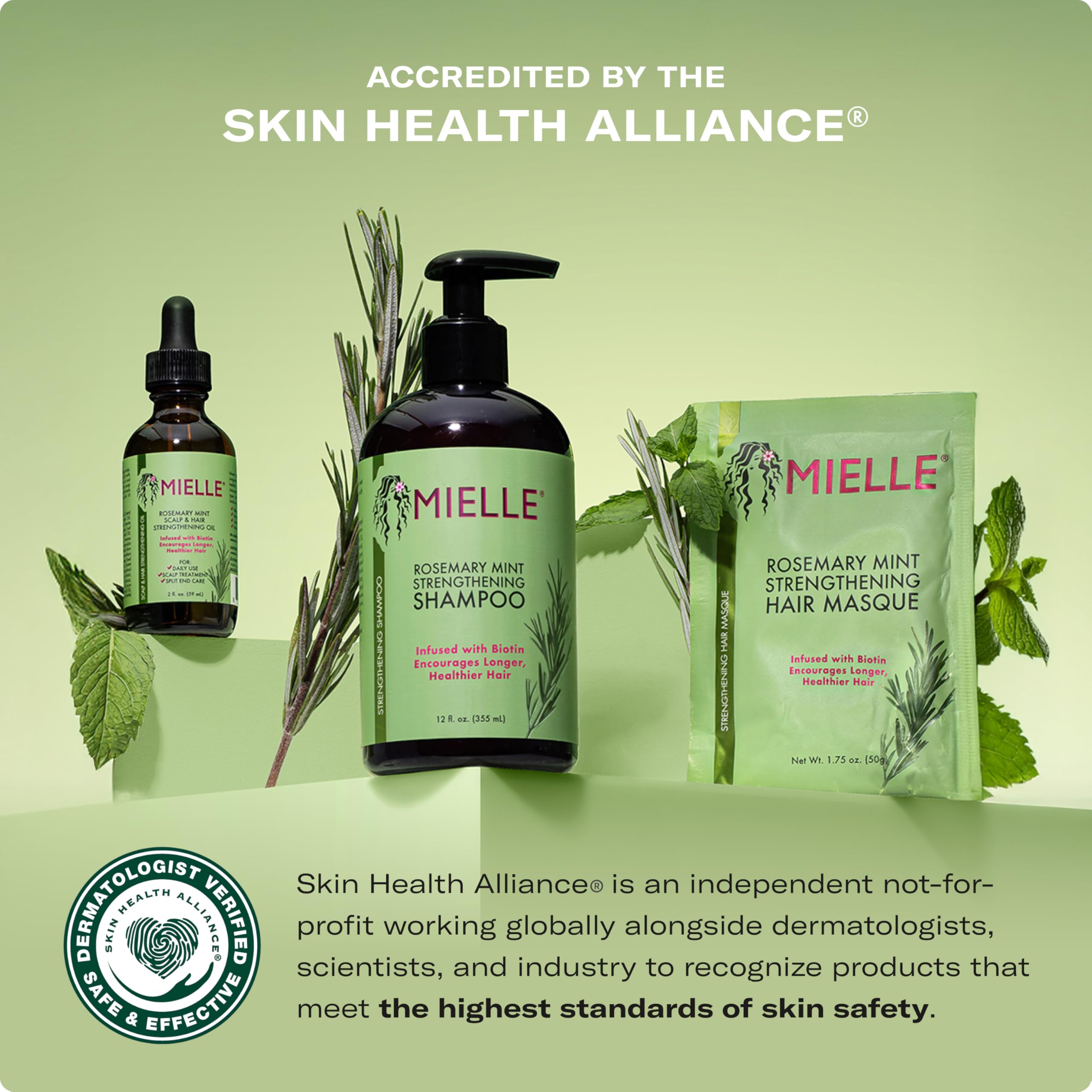 Mielle Organics Rosemary Mint Strengthening Hair Conditioner - Detangling & Hydrating Conditioner to Help Increase Manageability - Infused with Biotin to Support Longer, Healthier Strands (12 oz)