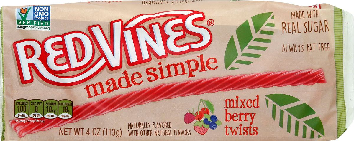 Red Vines, Lakritz-Stangen mit gemischten Beeren, 113g