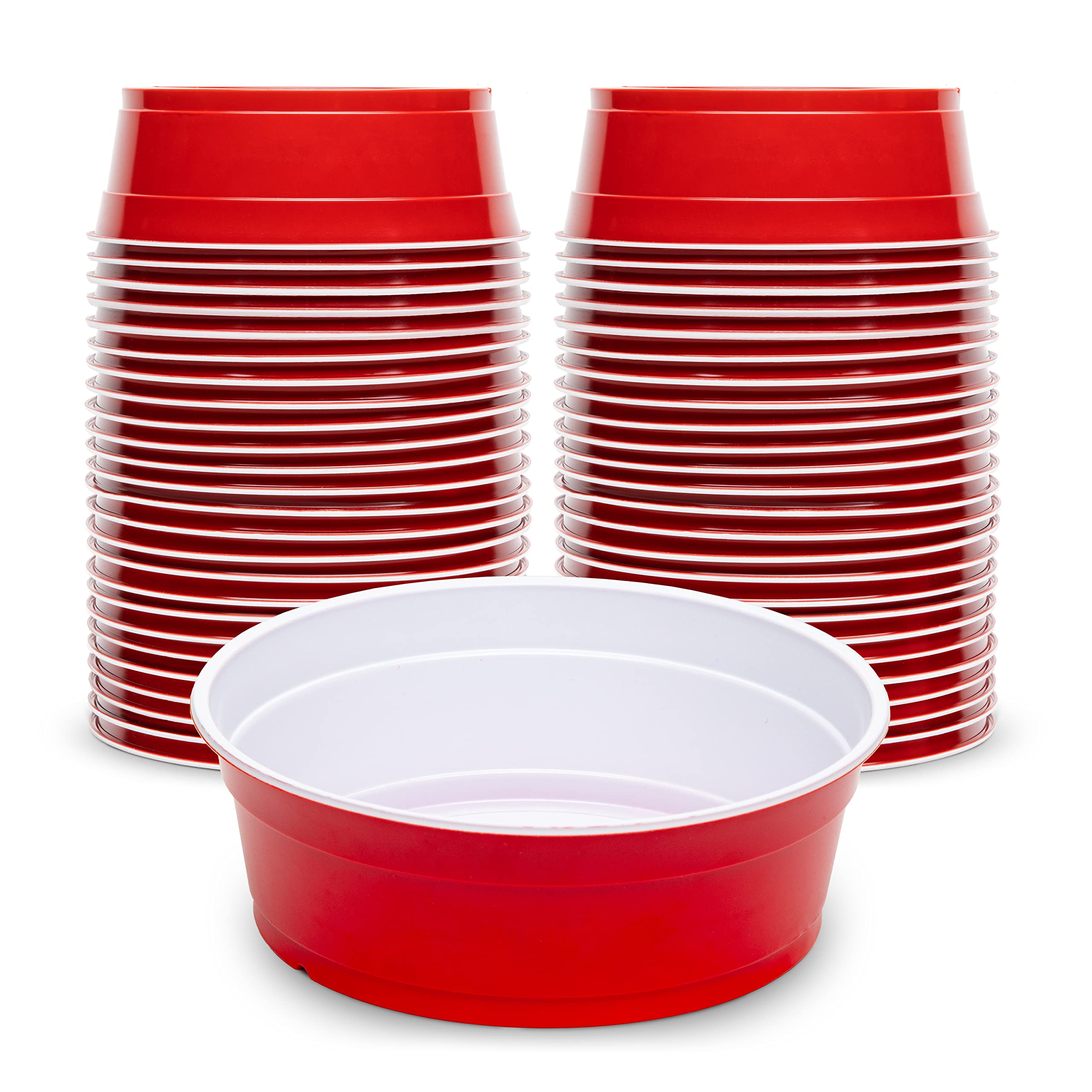 GoBig Red Party Cup Schalen – 50 kleine Einweg-Plastikschalen