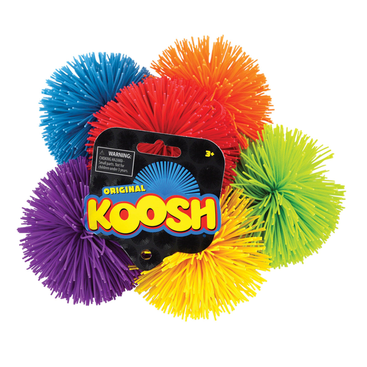 Koosh Original Classic – 3 Zoll klassisches Retro-Spielzeug für Kinder von 3 bis 11 Jahren, Rot, Orange, Gelb, Grün, Blau, Lila