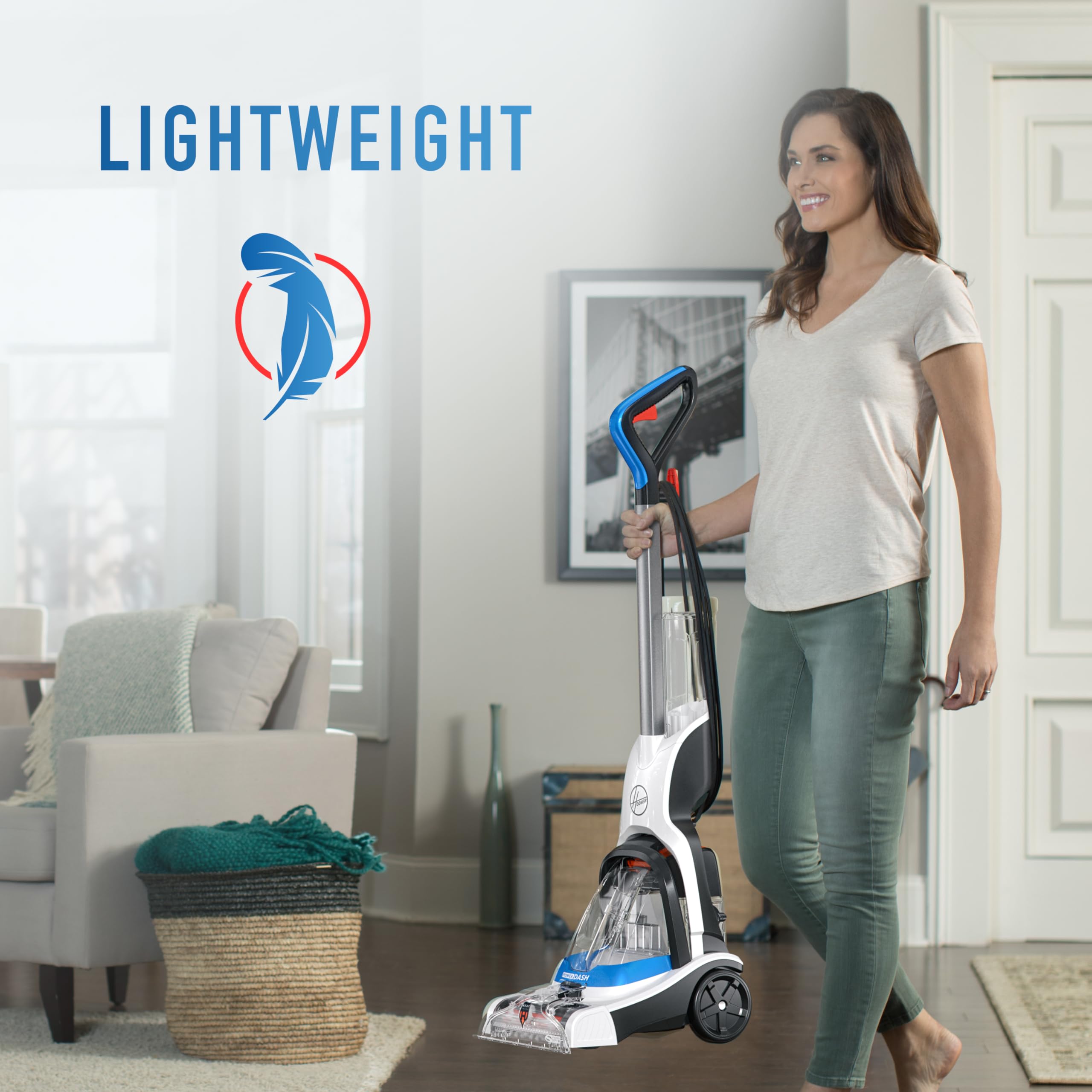 Hoover PowerDash Pet Compact Carpet Cleaner Machine, Lightweight Shampooer Machine, Pair with a Hoover Carpet Cleaner Solution for a Bright, Refreshed Home