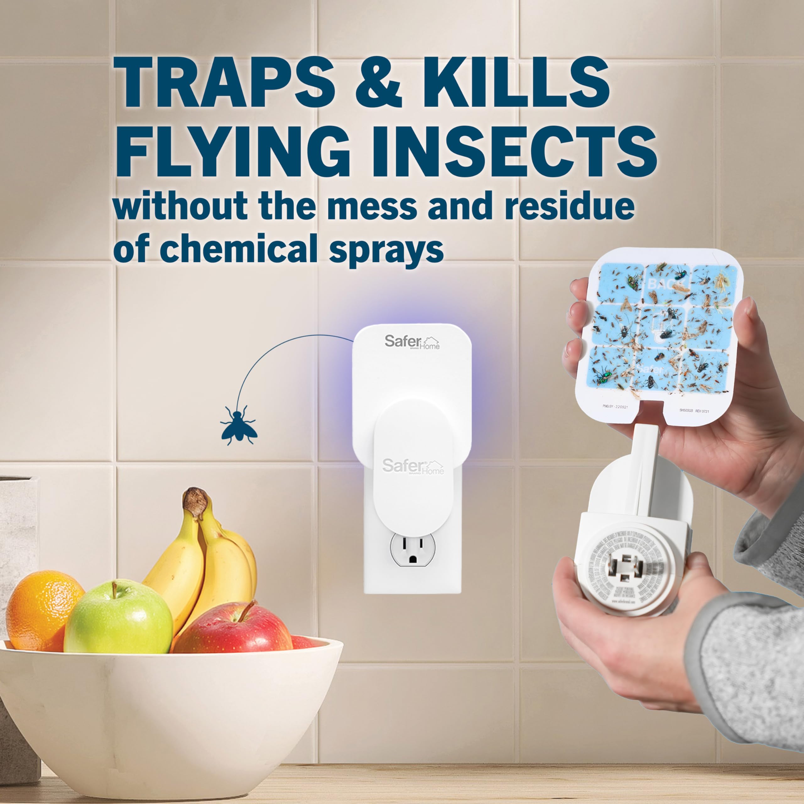 Safer Home SH503 Trap Refill Pack of Glue Cards for SH502 Indoor Fly Trap, 3 Count (Pack of 1)