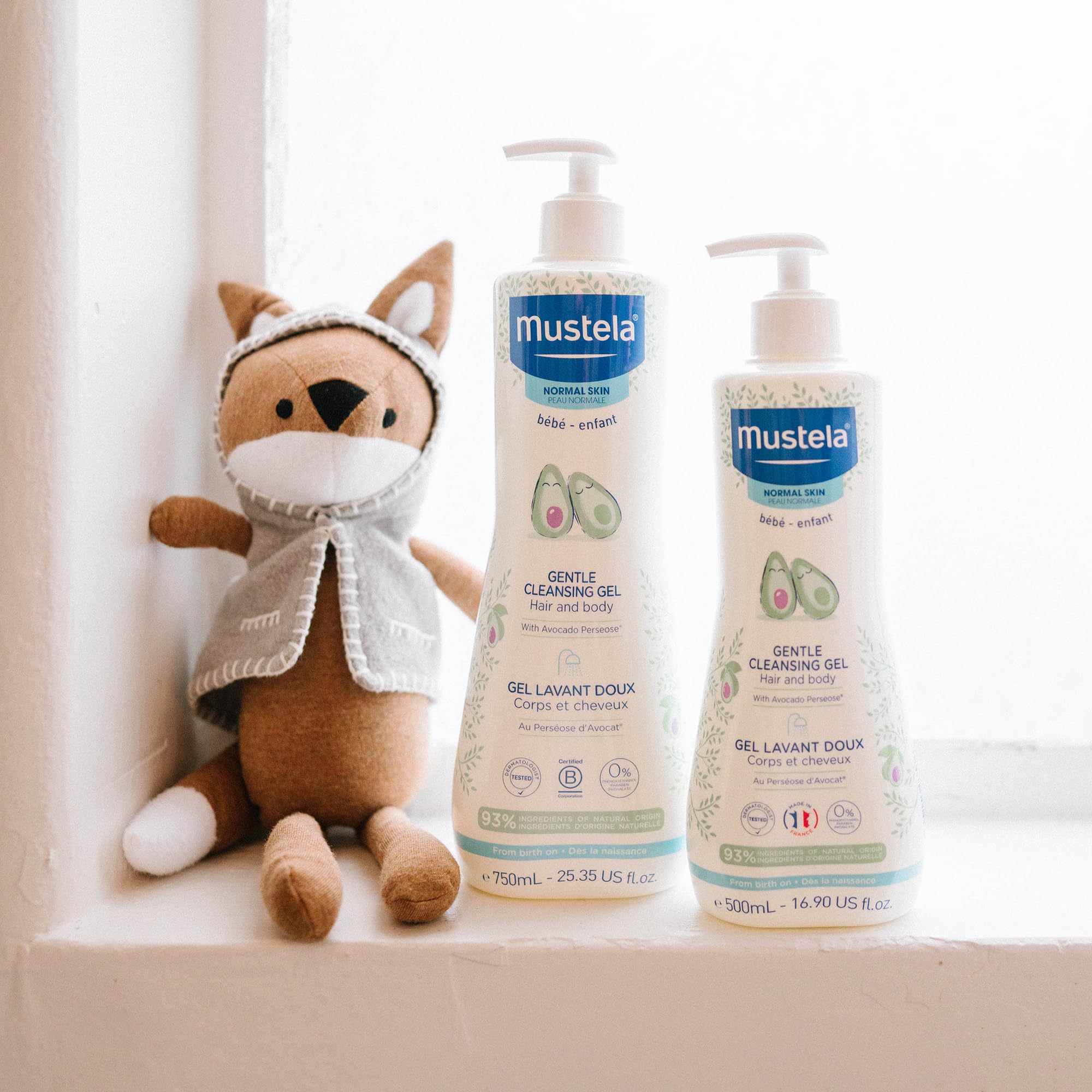 Mustela Baby Gentle Cleansing Gel - Baby Hair & Body Wash - with Natural Avocado fortified with Vitamin B5 - Biodegradable Formula & Tear-Free â€“ 16.90 fl. oz. (Pack of 1)