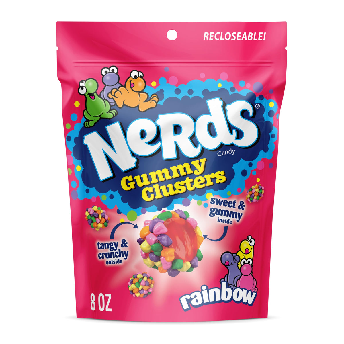 NERDS Gummy Clusters, Bonbons, Regenbogen, knusprig und gummiartig, 227 g