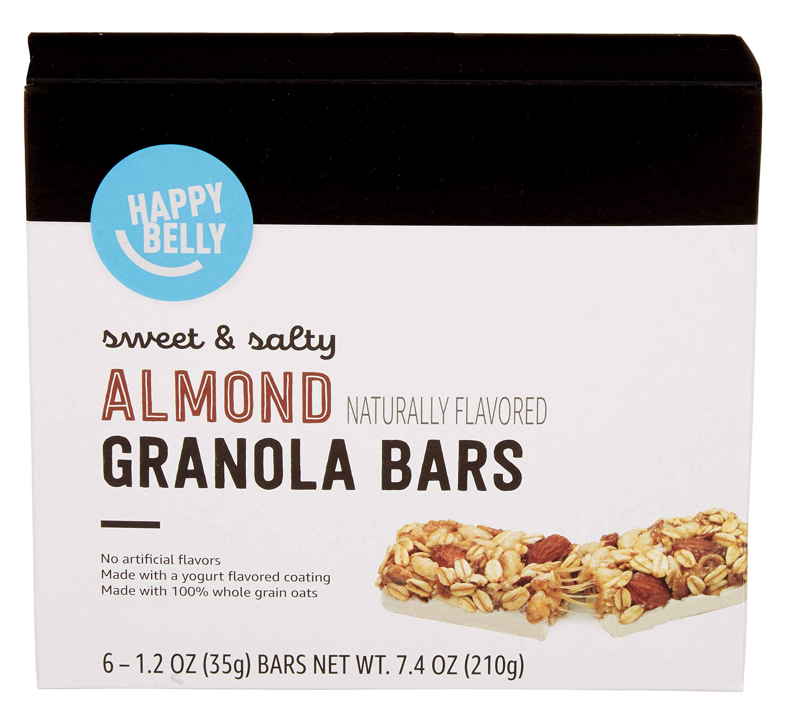 Brand - Happy Belly Sweet & Salty, Almond Granola Bars, 1.2 Oz, 6 Count