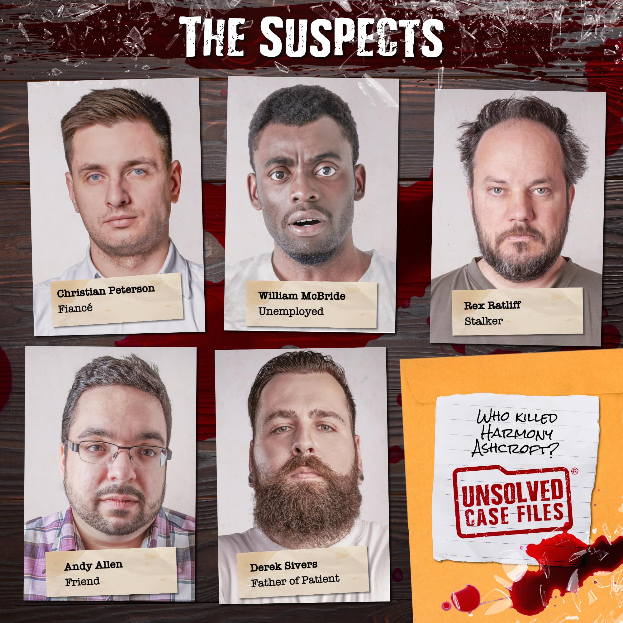 Unsolved Case Files | Ashcroft, Harmony - Cold Case Murder Mystery Game - Can You Solve The Crime? Who Killed Harmony? For Ages 14 and up