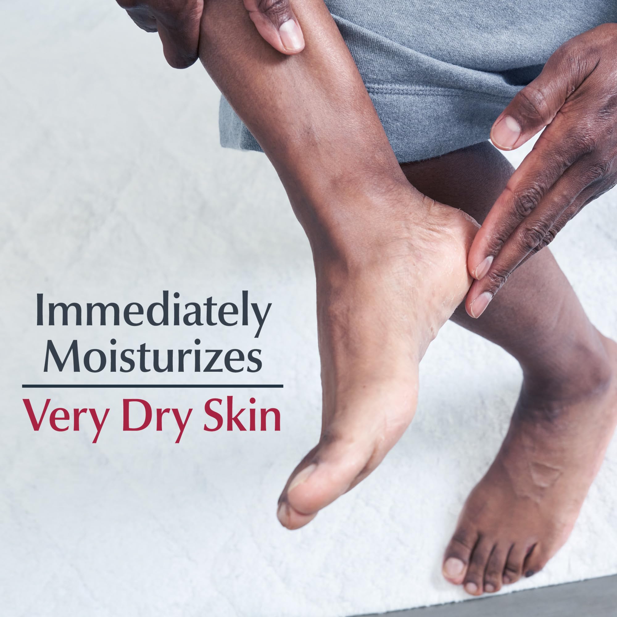 Eucerin Advanced Repair Foot Cream for Dry Feet and Heels, Repairs Very Dry, Rough Skin, Fragrance Free, Non Greasy, Fast Absorbing, Travel Size Lotion, 3 Oz Tube, Pack of 3