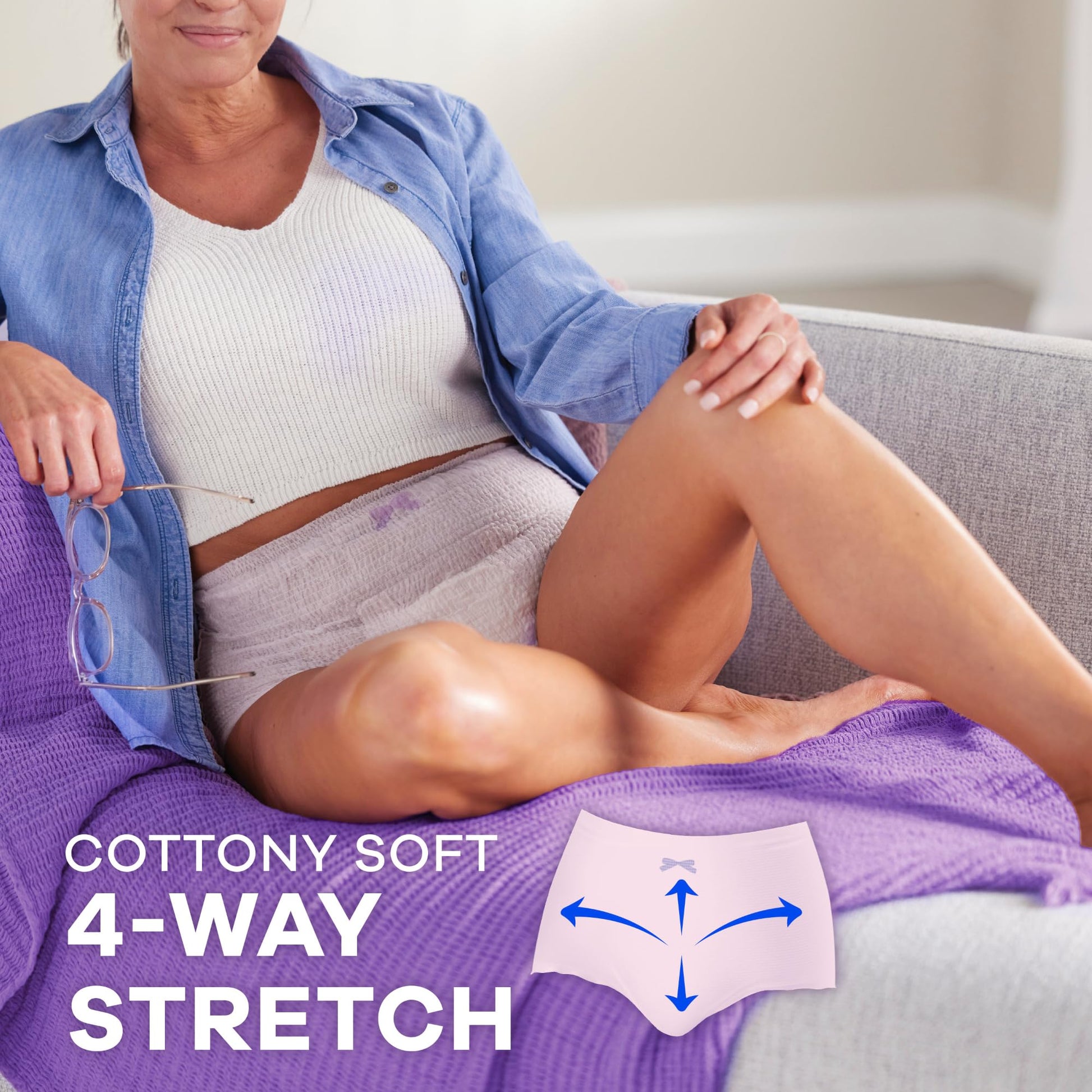 Always Discreet Adult Incontinence Underwear for Women and Postpartum Underwear, Large, Up to 100% Bladder Leak Protection, 28 Count