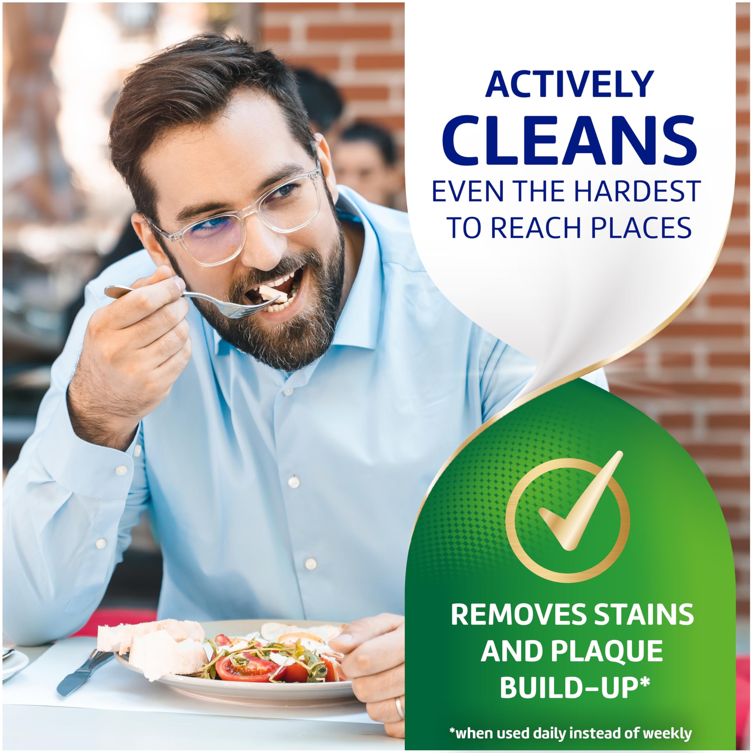 Polident 3 Minute Antibacterial Dental Appliance Cleanser Tablets, 90 Count (2 Pack)