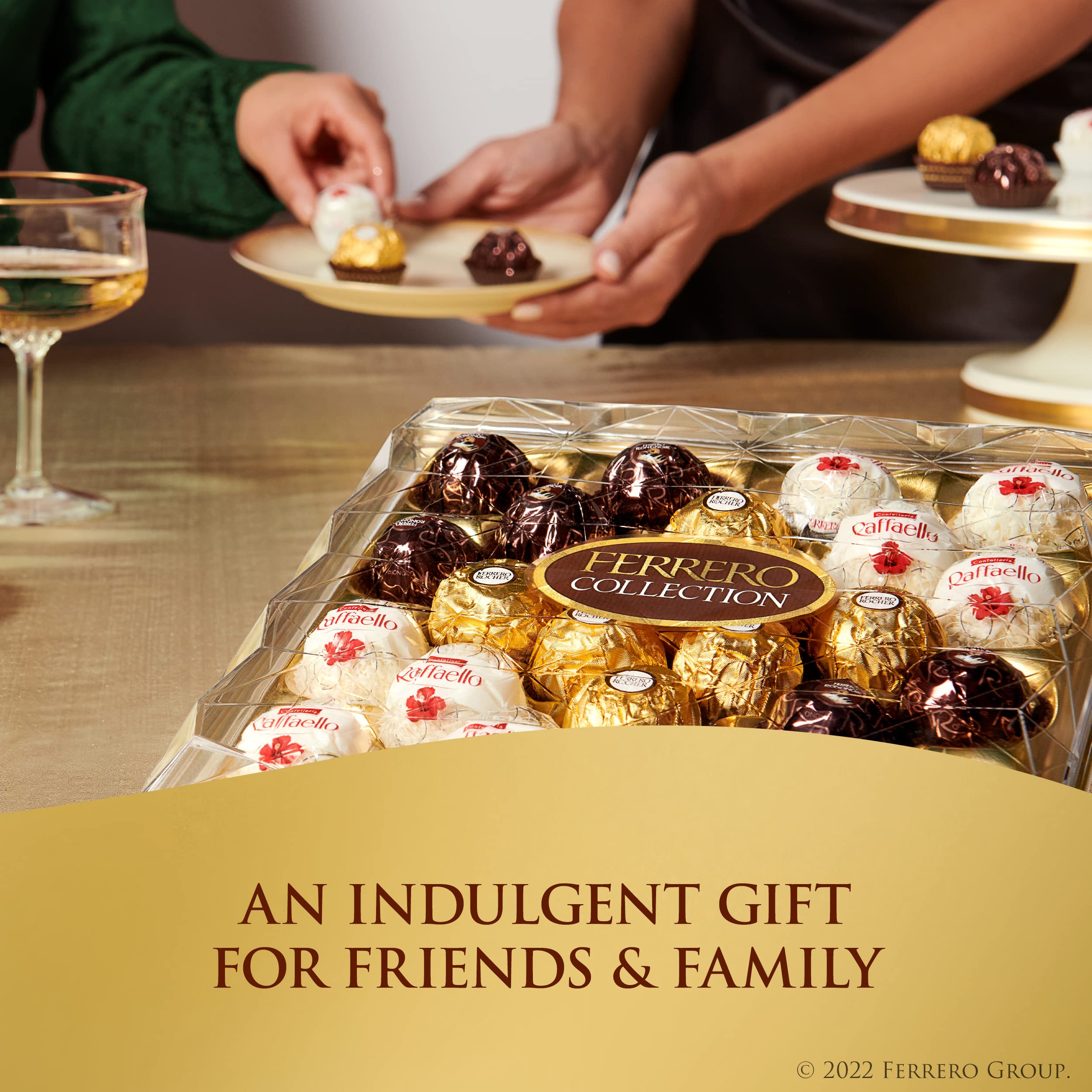 Ferrero Collection, 48 Count, Premium Gourmet Assorted Hazelnut Milk Chocolate, Dark Chocolate and Coconut, 18.2 oz