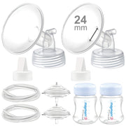 Maymom Pump Parts Compatible with Spectra S2 S1 Replacement Kit for Spectra Pump Parts 24 mm Flange Duckbill Valve Tube Bottle Backflow Protector, Not Original S2 S1 Accessories