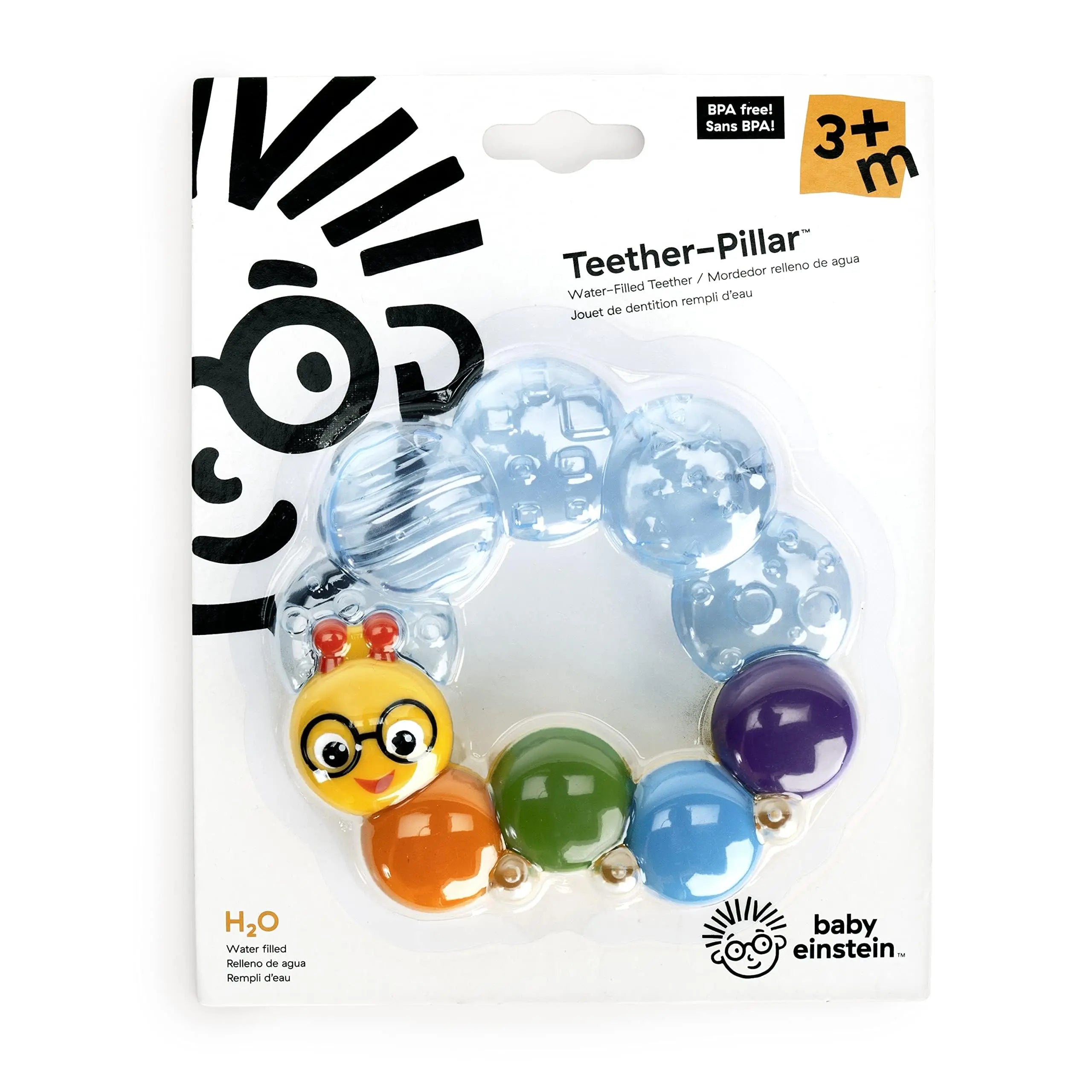 Baby Einstein Teether-pillar Rattle and Chill Teething Toy, Ages 3 months +