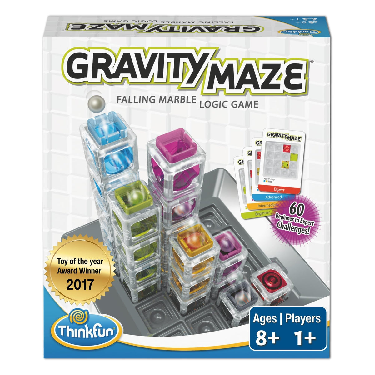 ThinkFun Gravity Maze - Kugelbahn Logikspiel - Herausforderndes MINT-Spielzeug für Kinder 8-12 - Schwerkraft-Kugelbahn - Gehirnjogging-Spaß - Lernspielzeug - Fördert kritisches Denken und Problemlösung