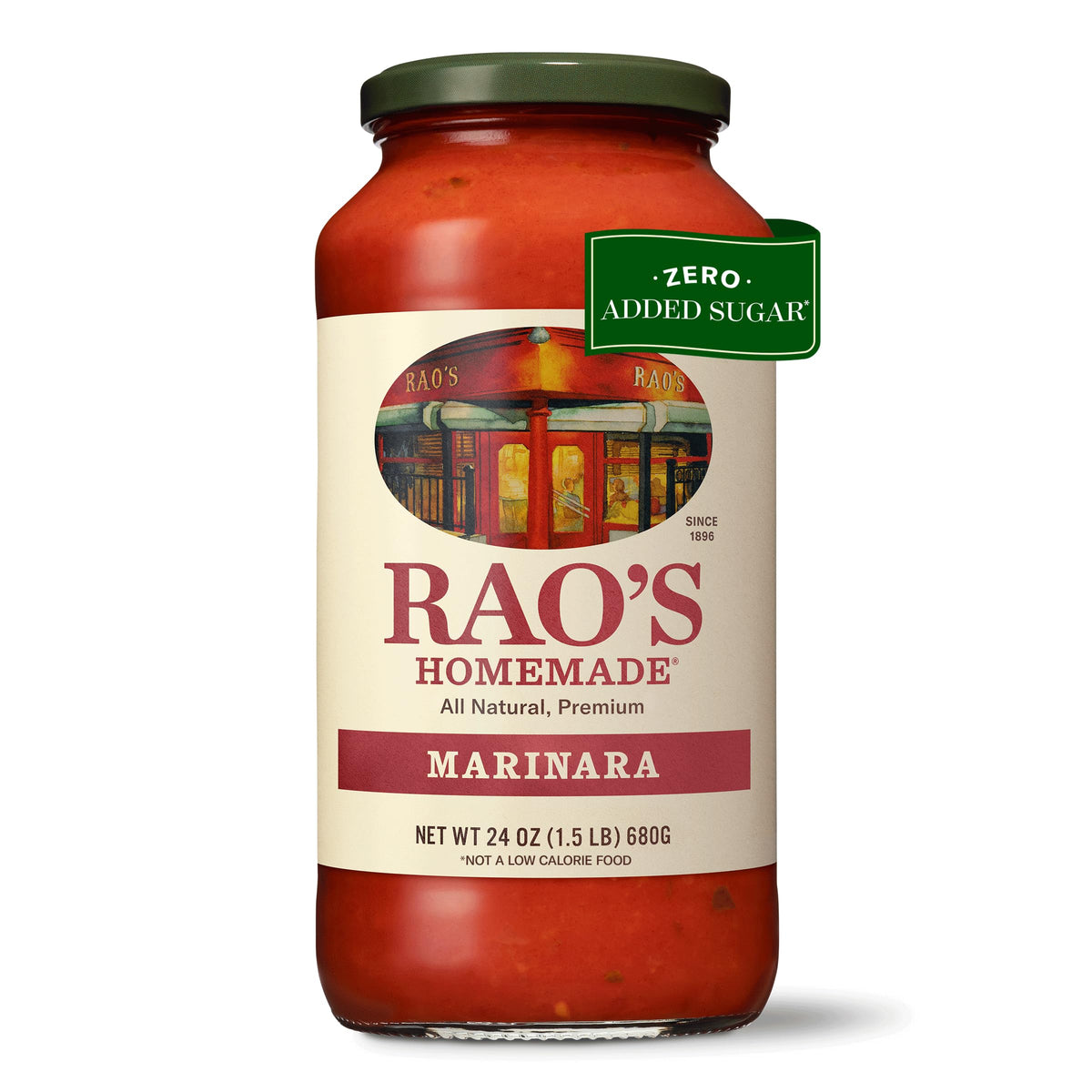Rao's hausgemachte Marinara-Sauce, 680 g, Allzweck-Tomatensauce, Pastasauce, kohlenhydratarm, Keto-freundlich, rein natürlich, Premium-Qualität, mit italienischen Tomaten und Olivenöl