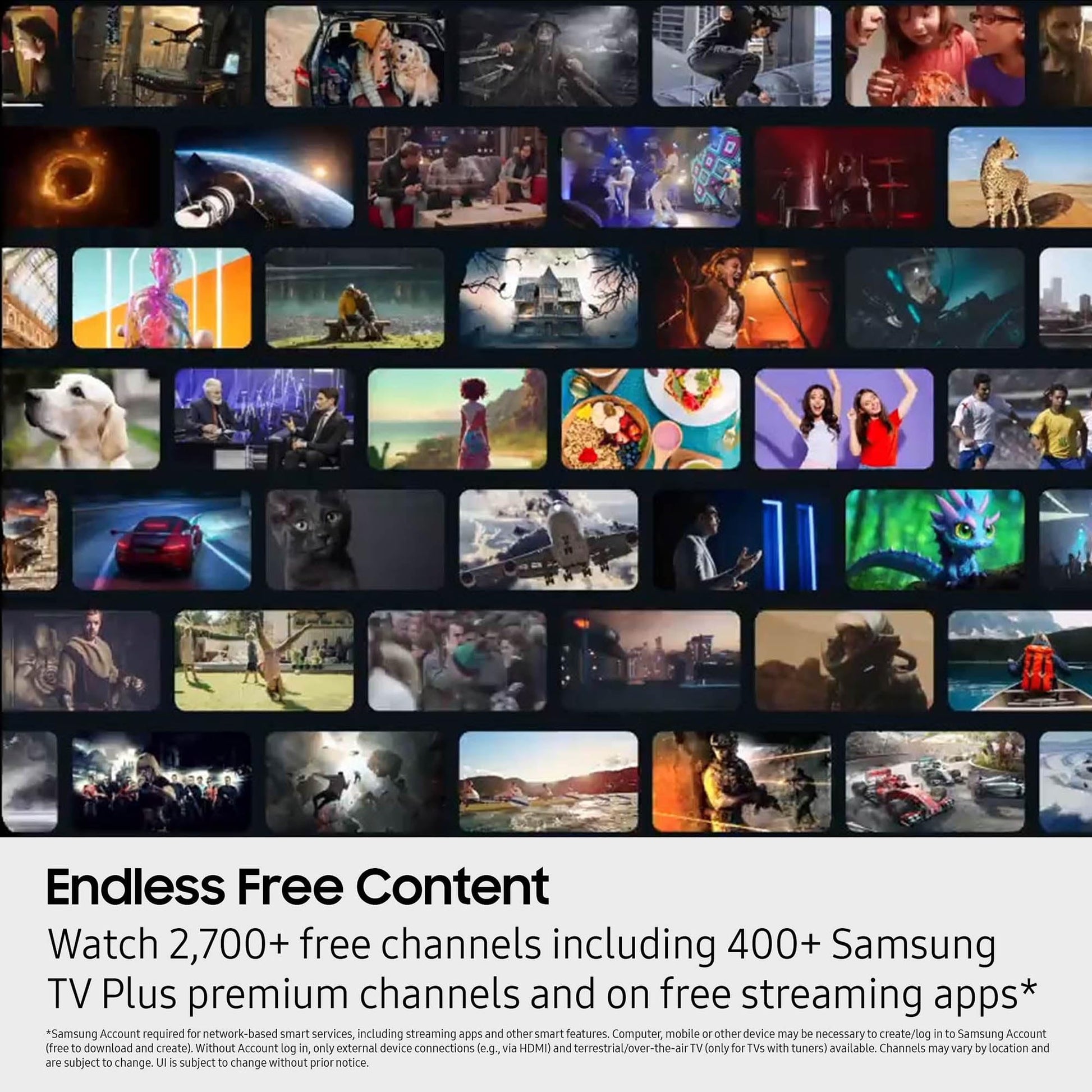 Samsung 43-Inch Class Crystal UHD U8000F 4K Smart TV (2025 Model) Endless Free Content, Crystal Processor 4K, MetalStream Design, Knox Security, Alexa Built-in