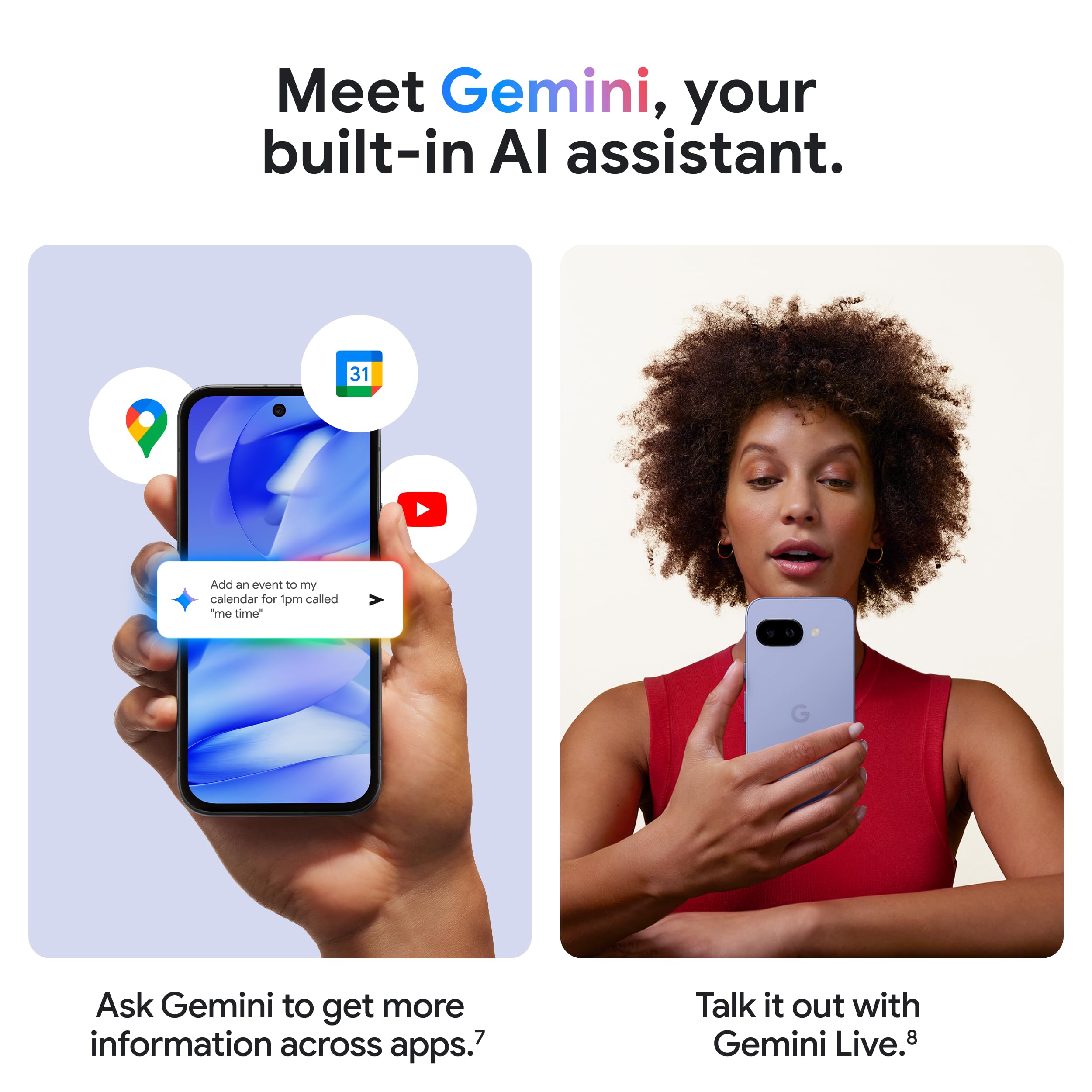 Google Pixel 9a with Gemini - Unlocked Android Smartphone with Incredible Camera and AI Photo Editing, All-Day Battery, and Powerful Security - Obsidian - 128 GB
