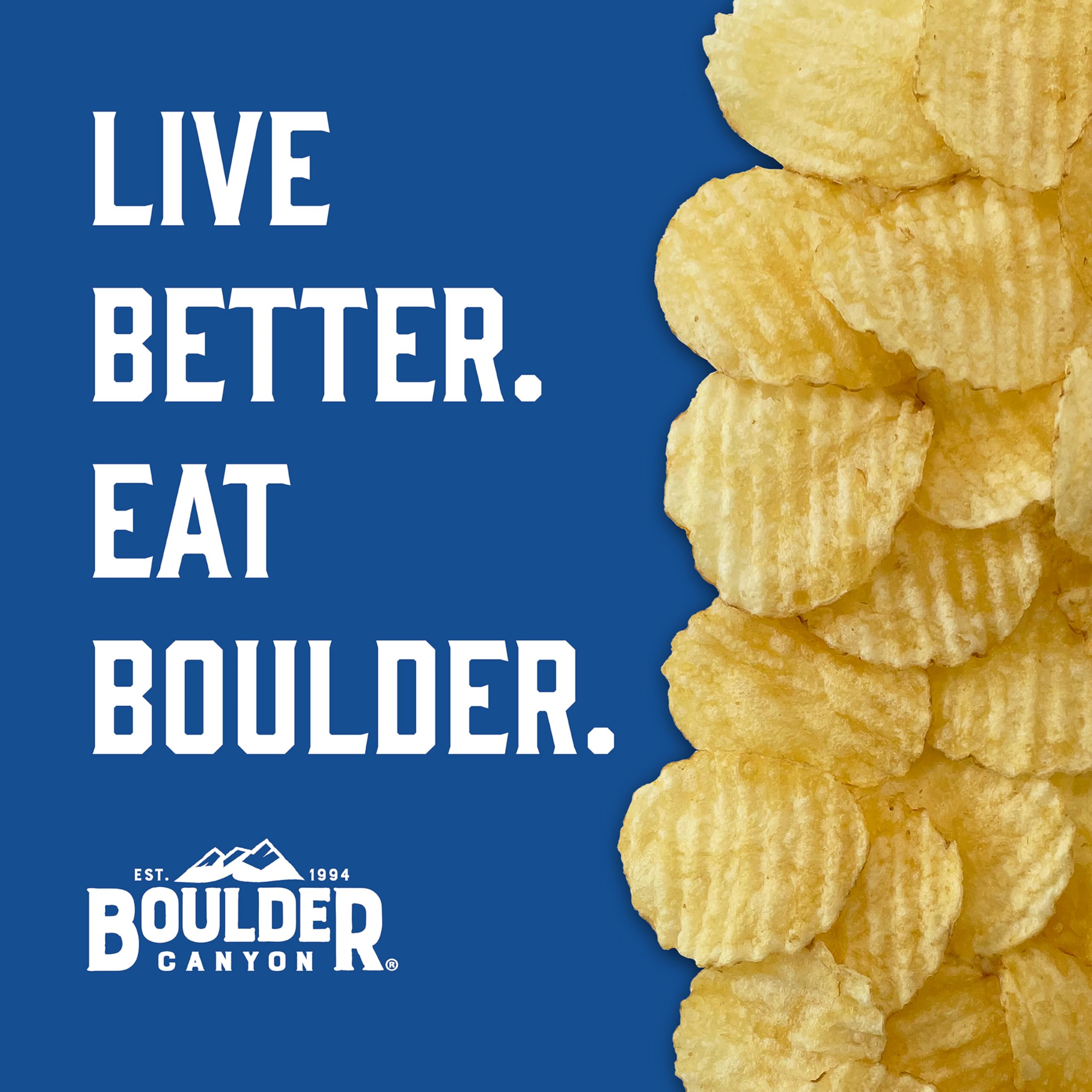 Boulder Canyon Avocado Oil Kettle Style Potato Chips Variety Pack, 18 Count - Gluten-Free, Non-GMO, Hickory Barbecue, Classic Sea Salt, Sea Salt & Cracked Pepper (1 oz Bags)