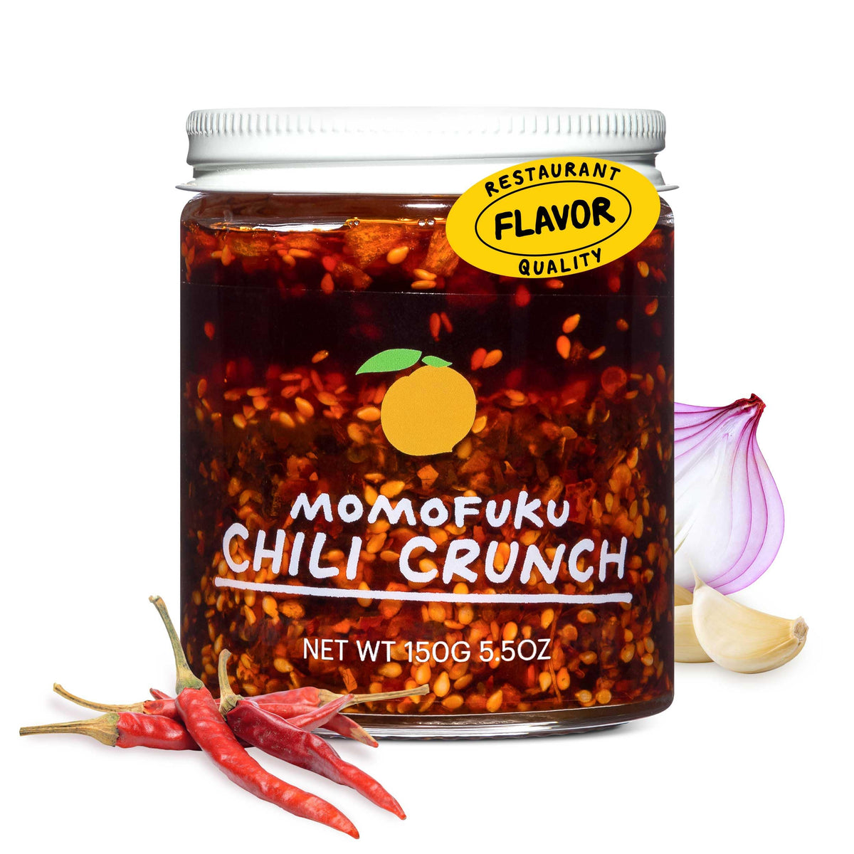 Momofuku Chili Crunch von David Chang, (156 g), Chiliöl mit knusprigem Knoblauch und Schalotten, scharfe Chili Crisp