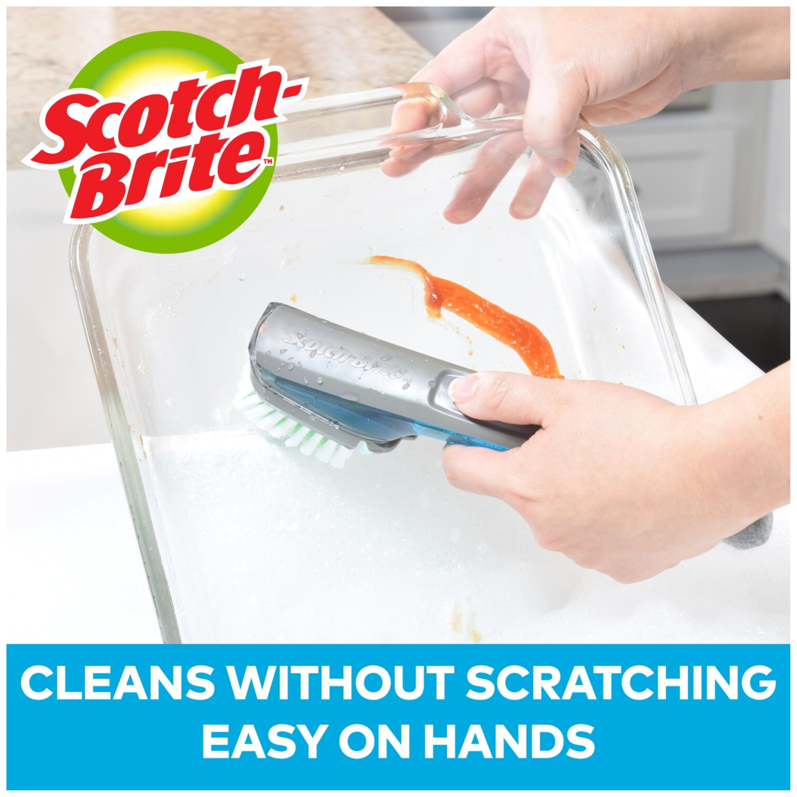 Scotch-Brite Advanced Soap Control Dishwand Brush Refill, 3 Pack