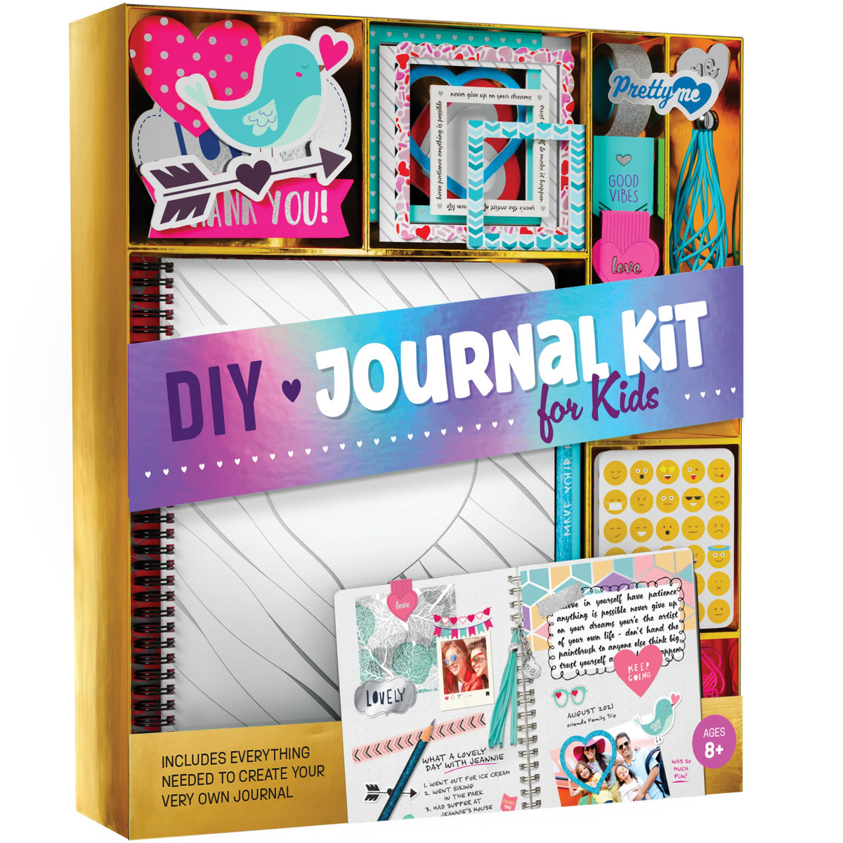 Pretty Me DIY Journal Set für Mädchen – Geschenk für 8-14-jährige Mädchen – Coole Geburtstagsgeschenkideen für Teenager – Lustige, süße Kunst- und Bastelsets für Teenager-Kinder – Sammelalbum- und Tagebuchzubehör-Spielset