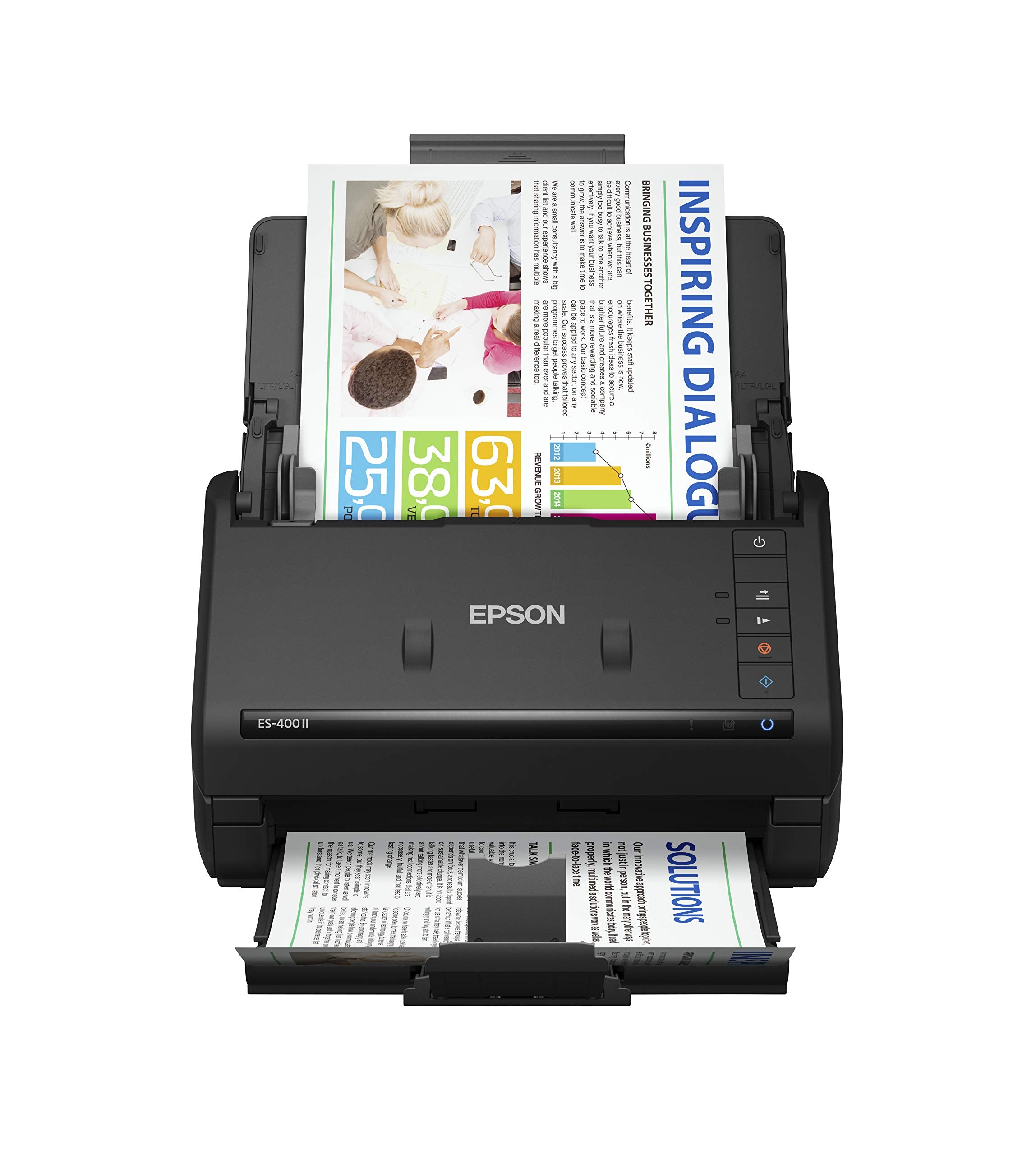 Epson Workforce ES-400 II Farb-Duplex-Desktop-Dokumentenscanner für PC und Mac, mit automatischem Dokumenteneinzug (ADF) und Bildanpassungstools, ES-400 II