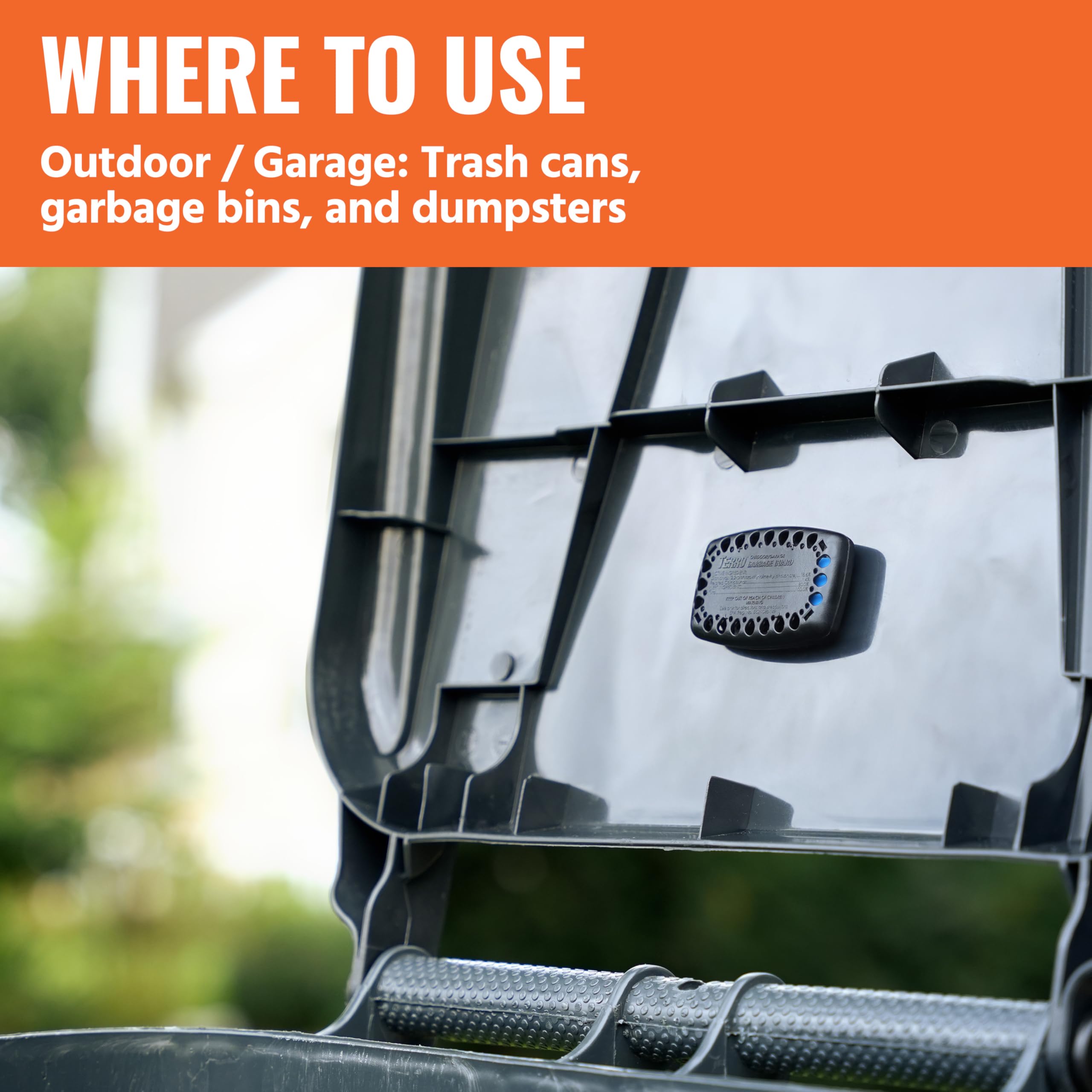 Terro T800 Garbage Guard Trash Can Insect Killer - Kills Flies, Roach, Maggots, Beetles, and Insects in Outdoor Garbage Can