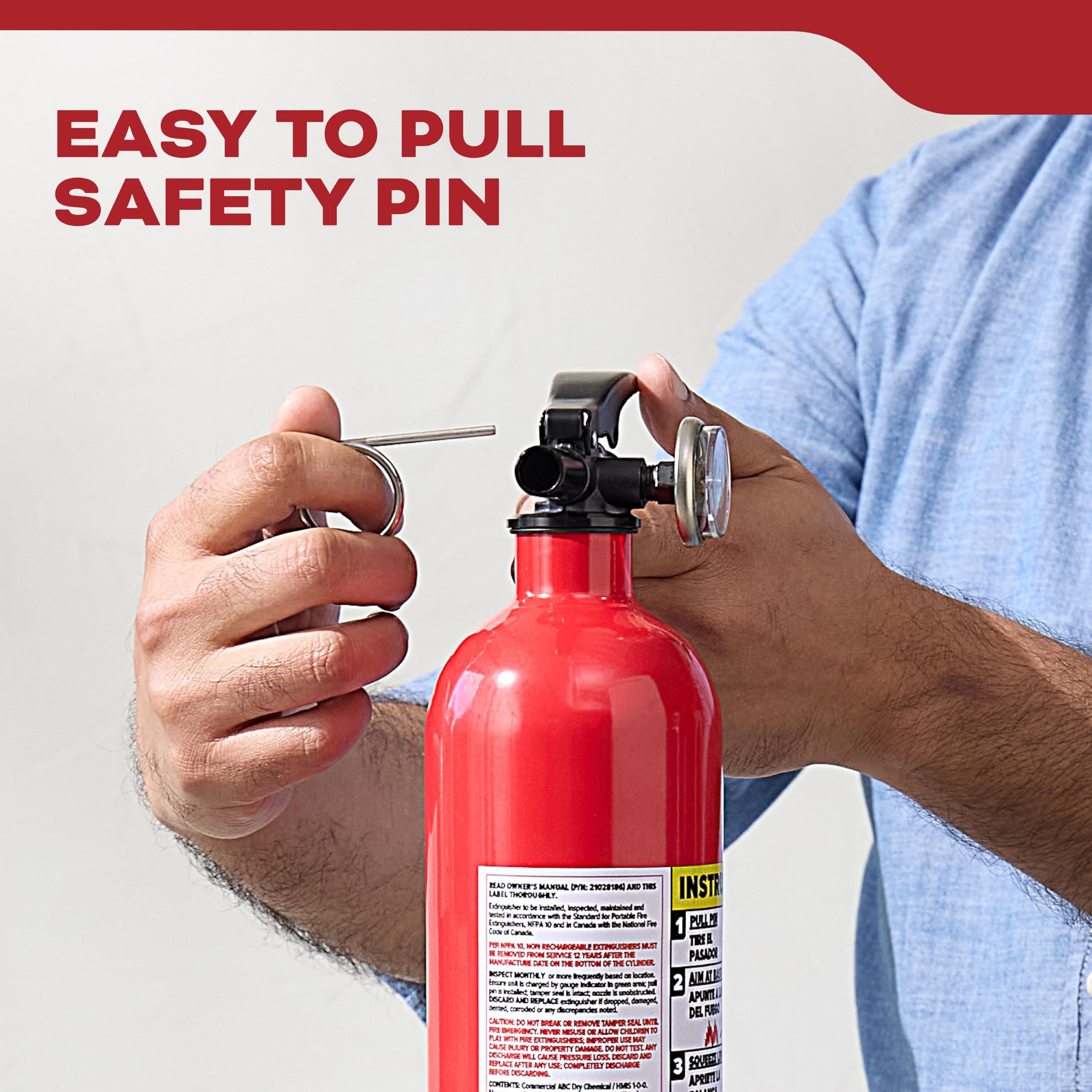 Kidde, FA110G, Multi Purpose Fire Extinguisher for Home, Office, Dorm, Residential, 1A10BC