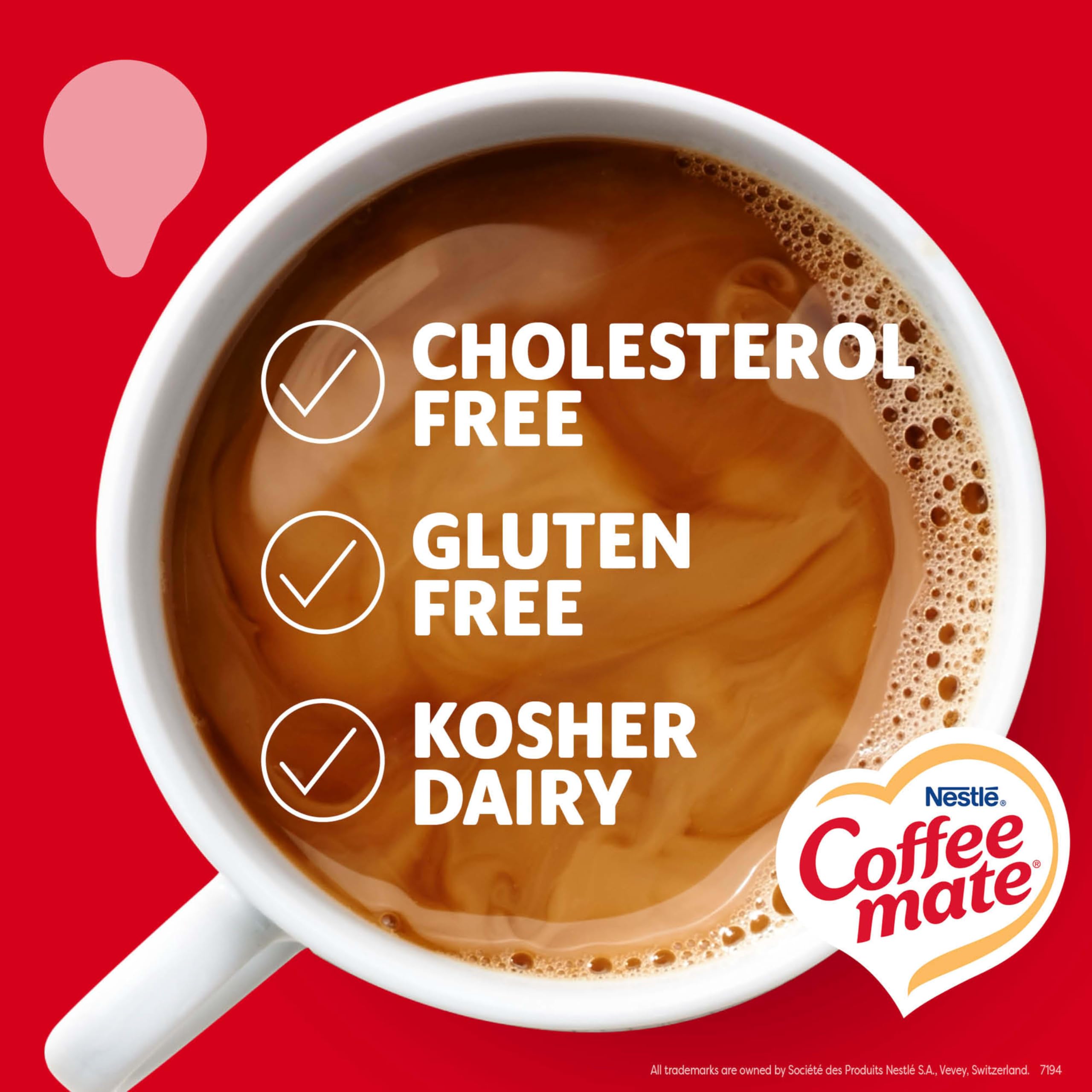 Nestle Coffee mate Creamer Singles Variety Pack, Original, French Vanilla, Hazelnut, Non Dairy, No Refrigeration, 0.375 fl oz Tubs, 150 Count (Pack of 50 Per Flavor)