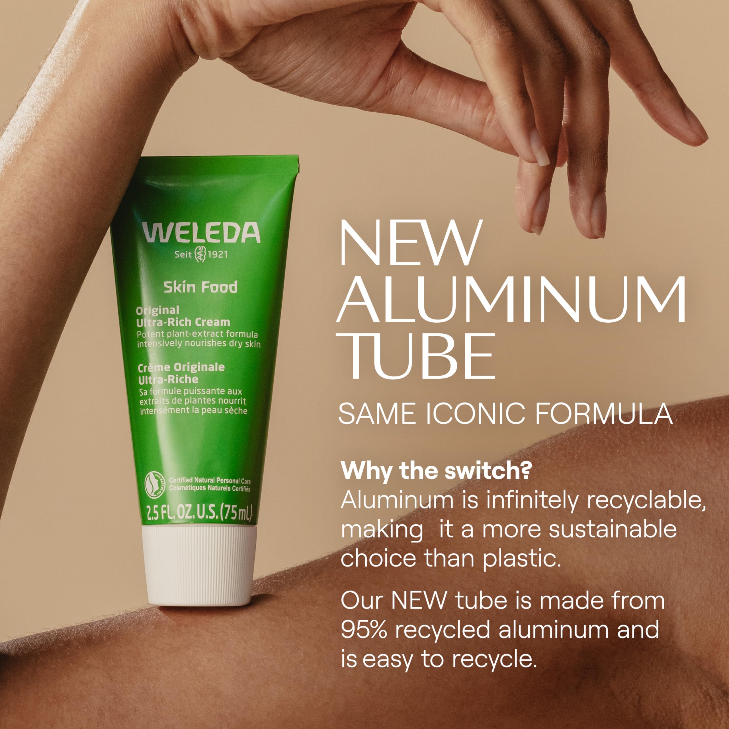 Weleda Skin Food Original Ultra-Rich Body Cream 2.5 Fluid Ounce, Plant Rich Hydrating Moisturizer with Pansy, Chamomile and Calendula