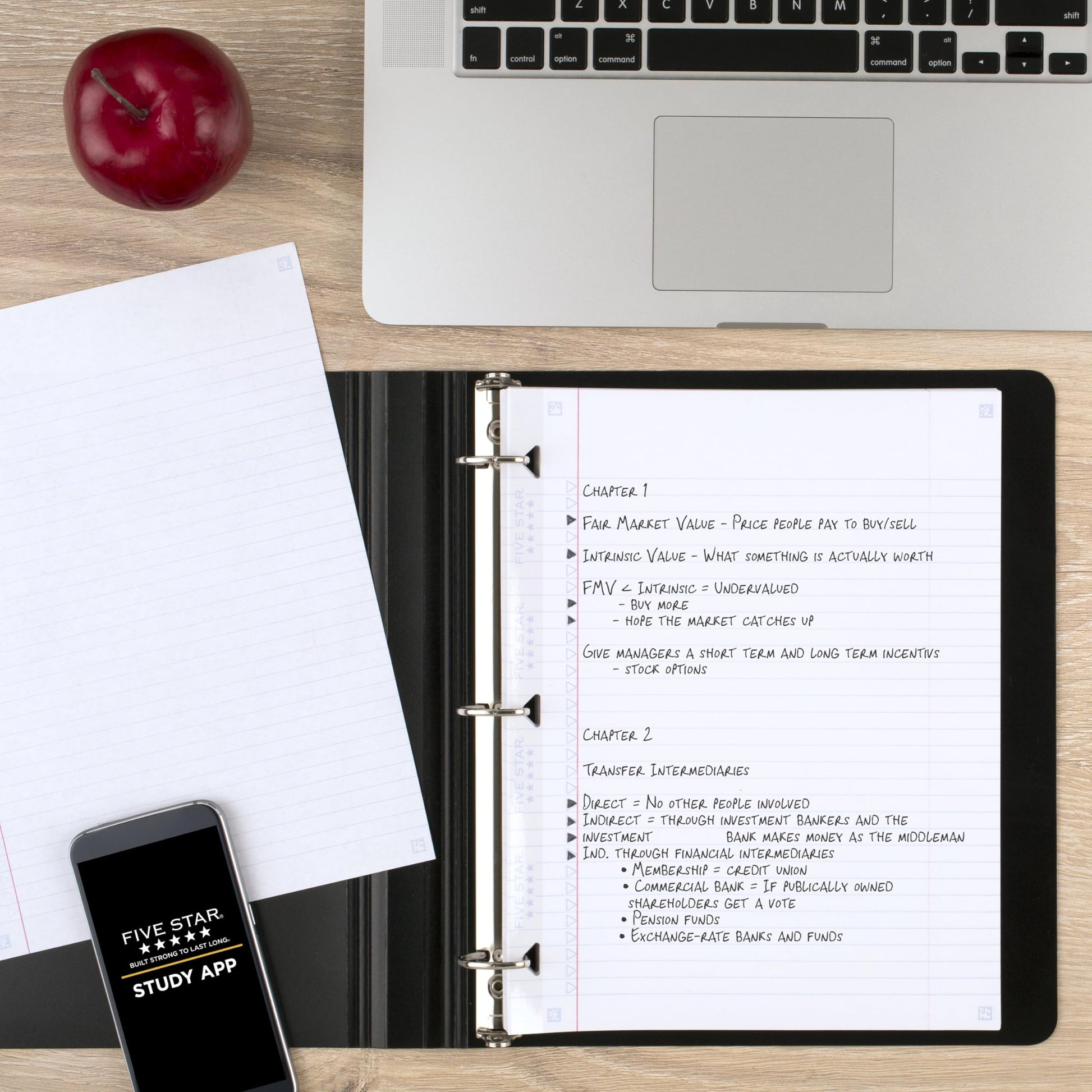 Five Star Loose Leaf Paper + Study App, College Ruled Filler Notebook Paper, Reinforced, Fights Ink Bleed, 8-1/2" x 11", 80 Sheets (170102)