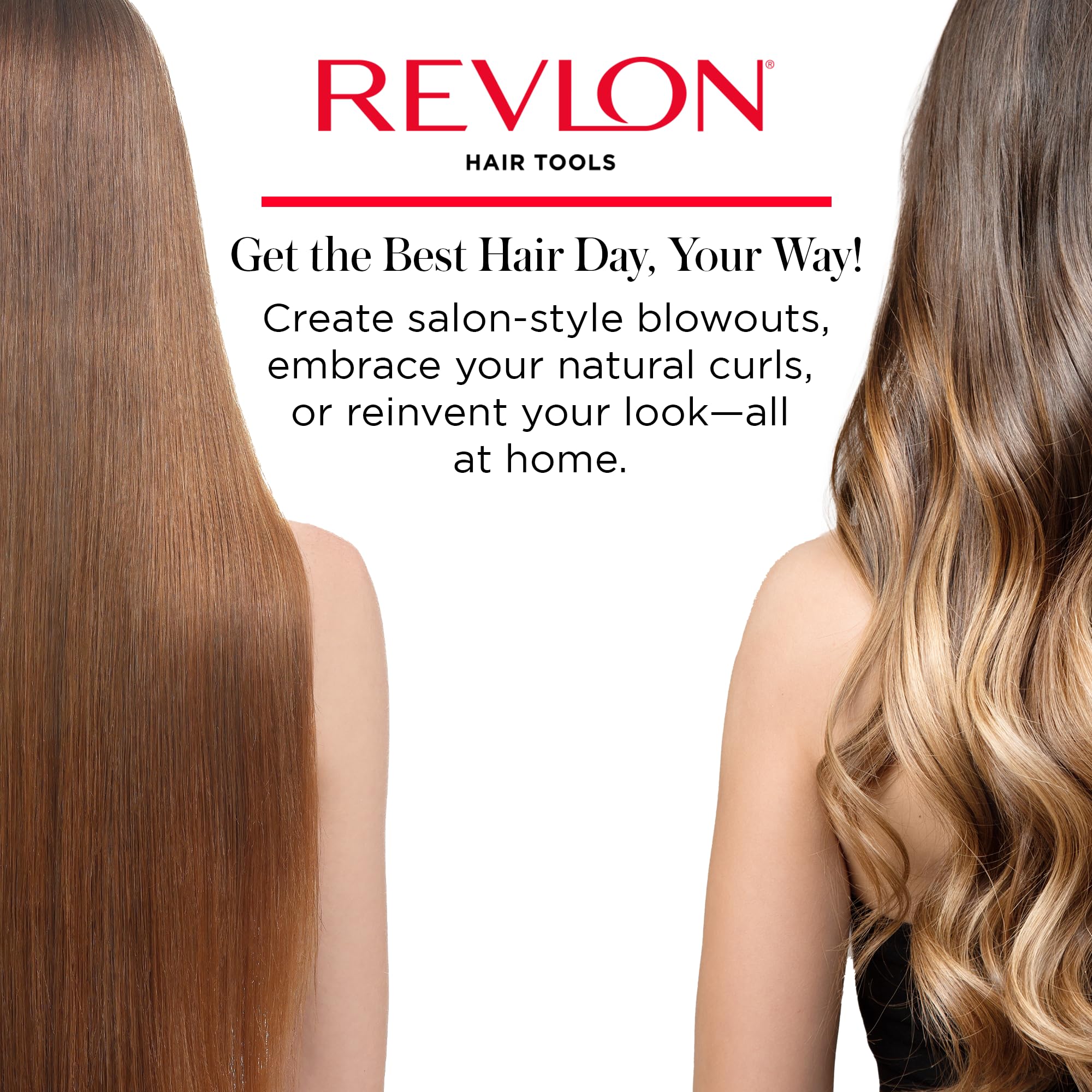 REVLON Infrared Hair Dryer with Diffuser - Ionic Blow Dryer, Diffuser, and Concentrator, Infrared Heat Technology to Prevent Over-Drying for Shiny, Soft Hair with Natural Moisture (White)