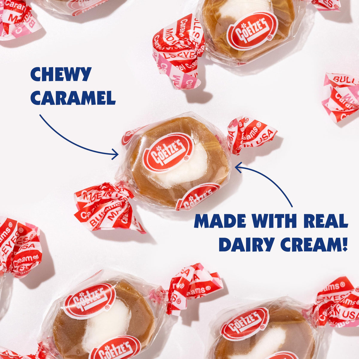 Goetze's Candy Vanilla Caramel Creams - 5 Pfund Beutel (80 Unzen) - Frisch aus der Fabrik
