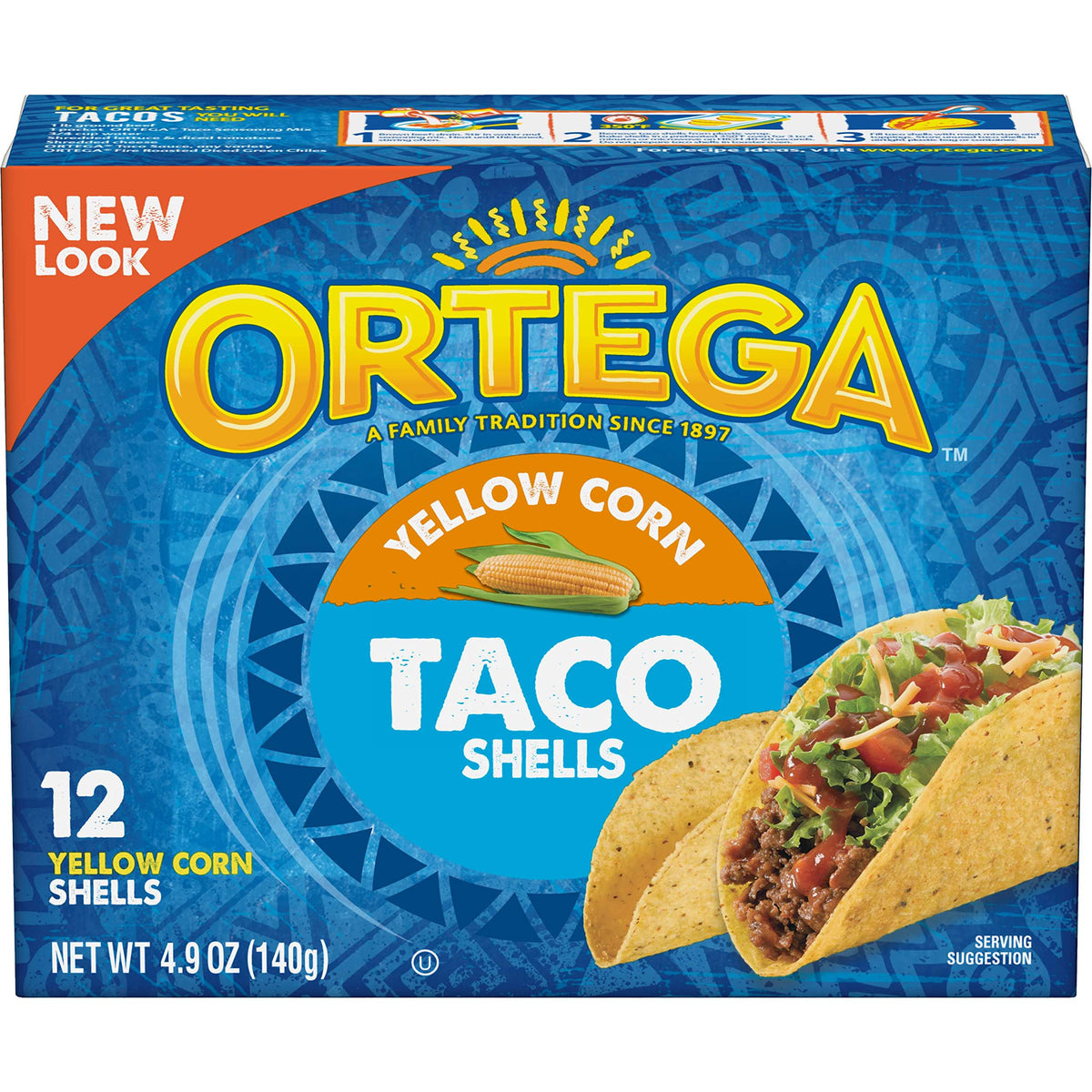 Ortega Taco Shells aus gelbem Mais, 139 g, 12 Stück