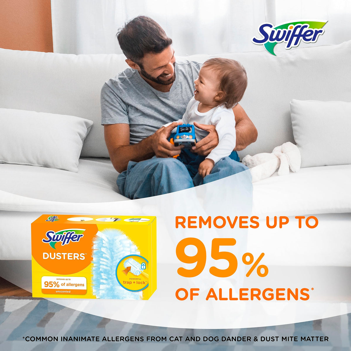 Swiffer Staubmagnet Starter-Kit, Kit enthält 1 Griff und 5 Staubmagnete