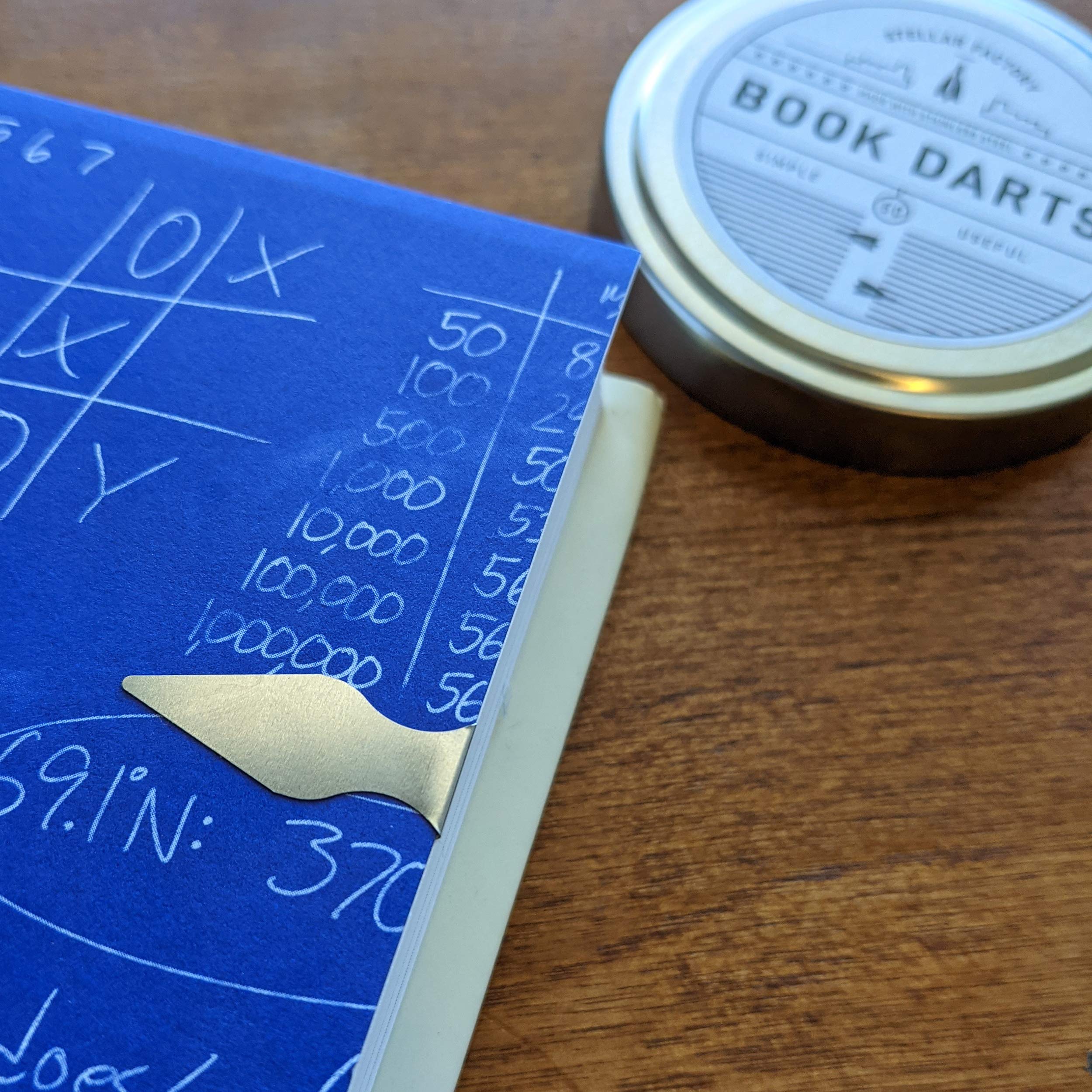 Stellar Factory Book Darts: Thin Stainless Steel Mini Bookmarks - 50 Count