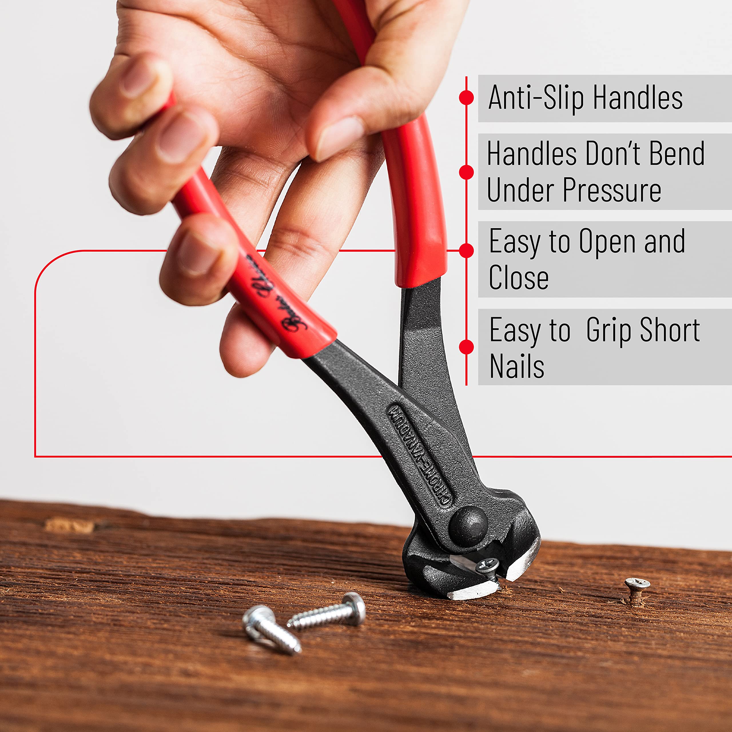 Bates Nail Puller - Cat's Paw Nail Puller & Remover, End Cutting Pliers, Staple Puller, Carpenter's Tool