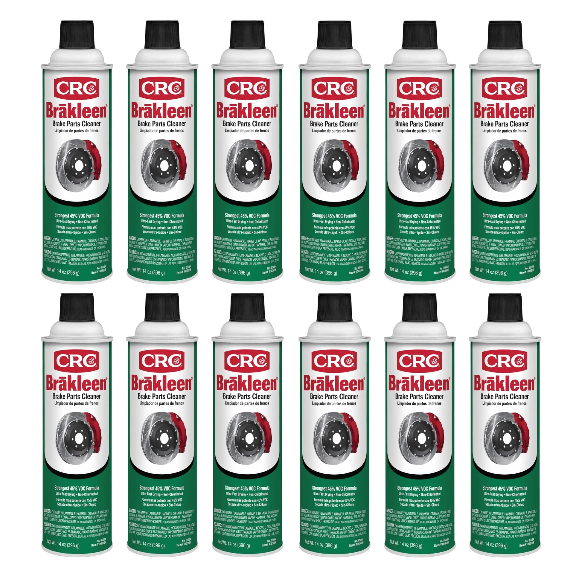 CRC (05084-12PK) Brakleen Non-Chlorinated Brake Parts Cleaner - 14 oz., (Pack of 12)