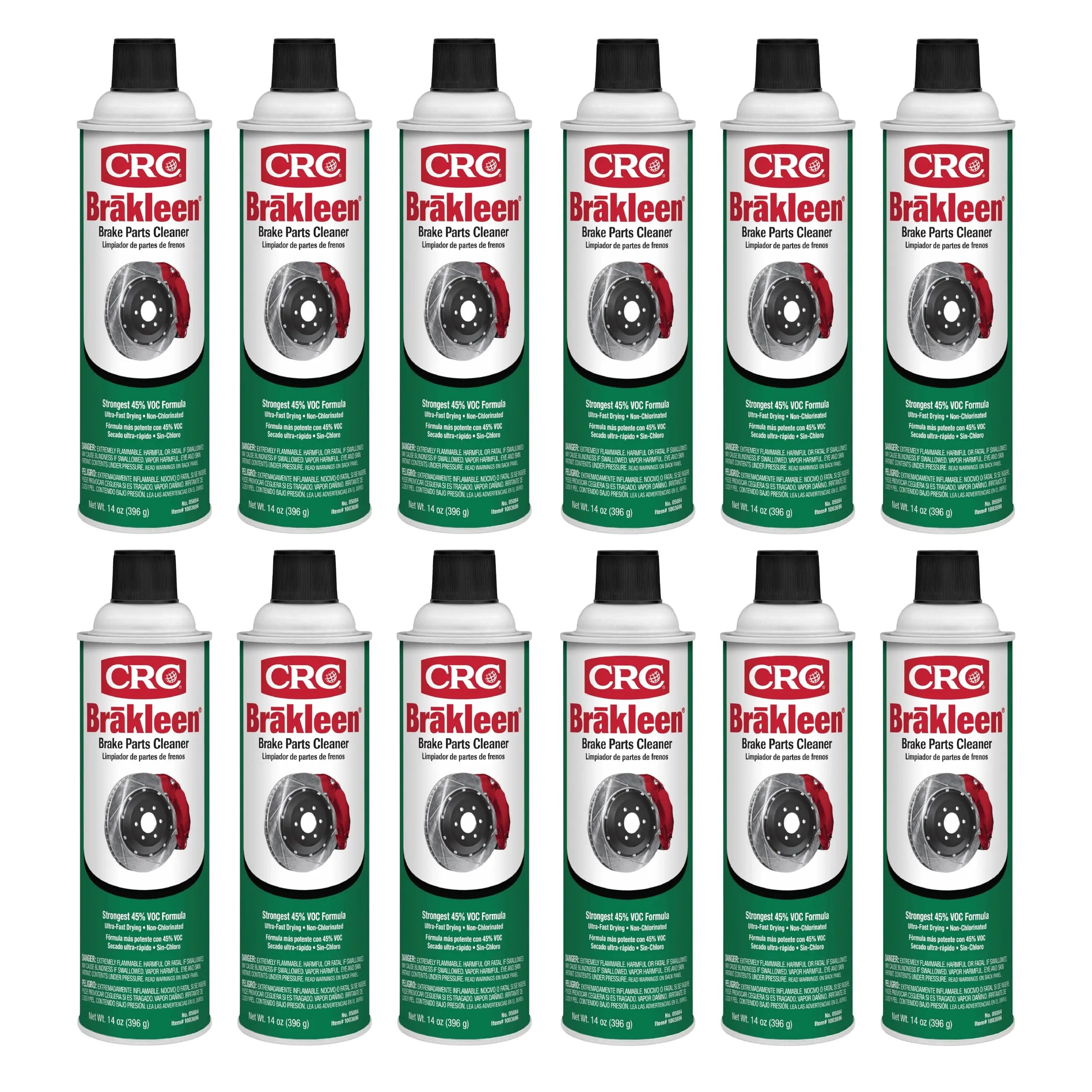 CRC (05084-12PK) Brakleen Non-Chlorinated Brake Parts Cleaner - 14 oz., (Pack of 12)