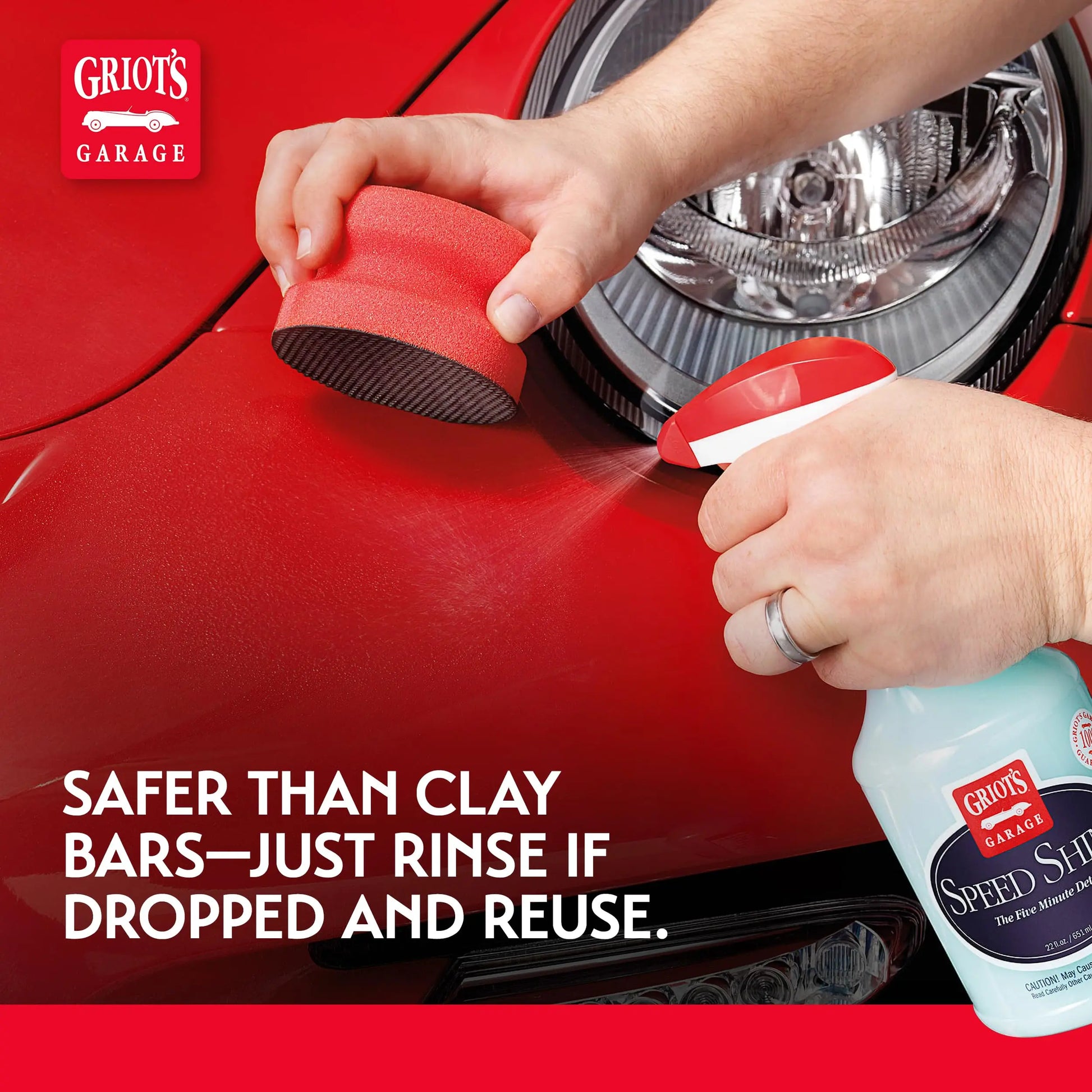 Griot's Garage Brilliant Finish Synthetic Clay for Car Detailing, Creates a Smooth Paint Surface and Lasts Longer Than Traditional Bars, 10691