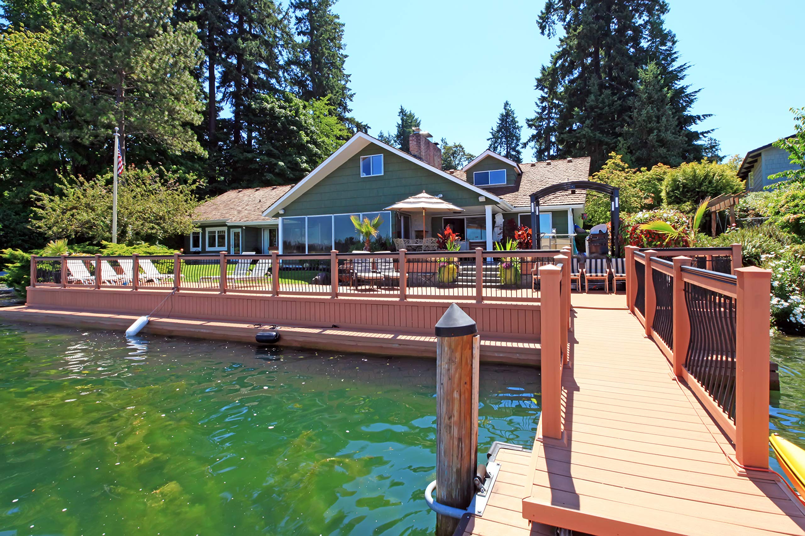 SEAL-ONCE MARINE - 1 Gallon Penetrating Wood Sealer, Waterproofer & Stain. Water-Based, Ultra-low VOC formula for high-moisture areas to protect wood docks, decks, piers & retaining walls.
