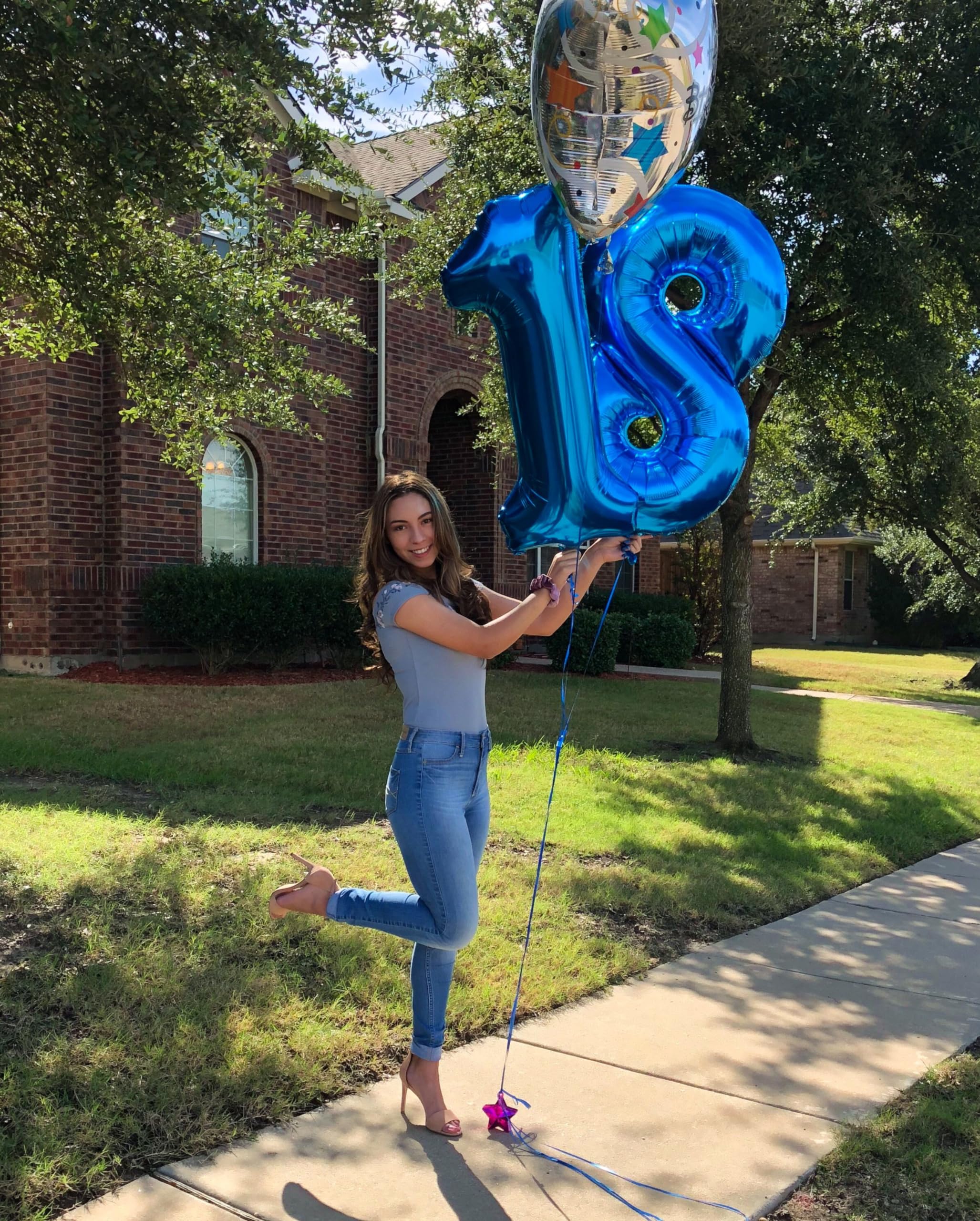 40 Inch Navy Blue 1 Balloon for First Birthday, Blue One 1st Number Balloon Birthday Decorations for Boy Man Toddler Baby, 10th 21st, Giant Number 1 Balloon