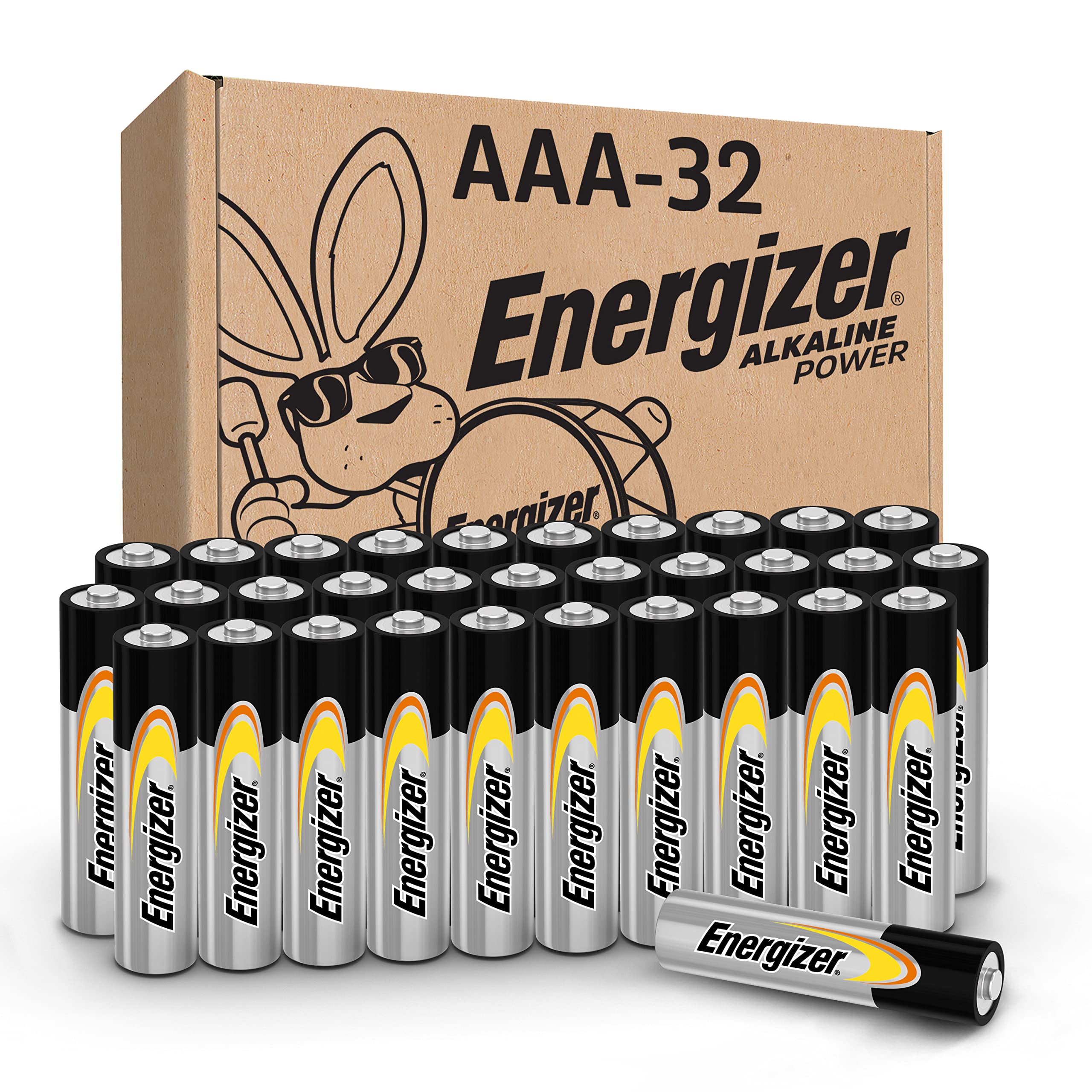 Energizer Alkaline Power AAA Batterien, 32 Stück, langlebige Triple A Batterien, geeignet für Alltagsgeräte und Notfallausrüstung